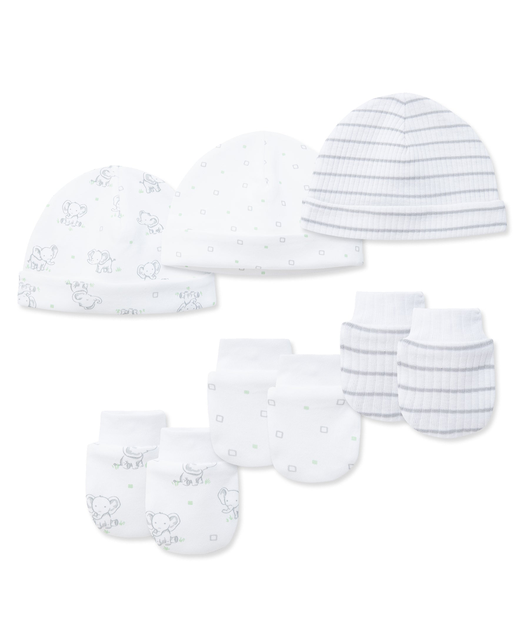 Baby Elephants Hat & Mitt Set - Little Me
