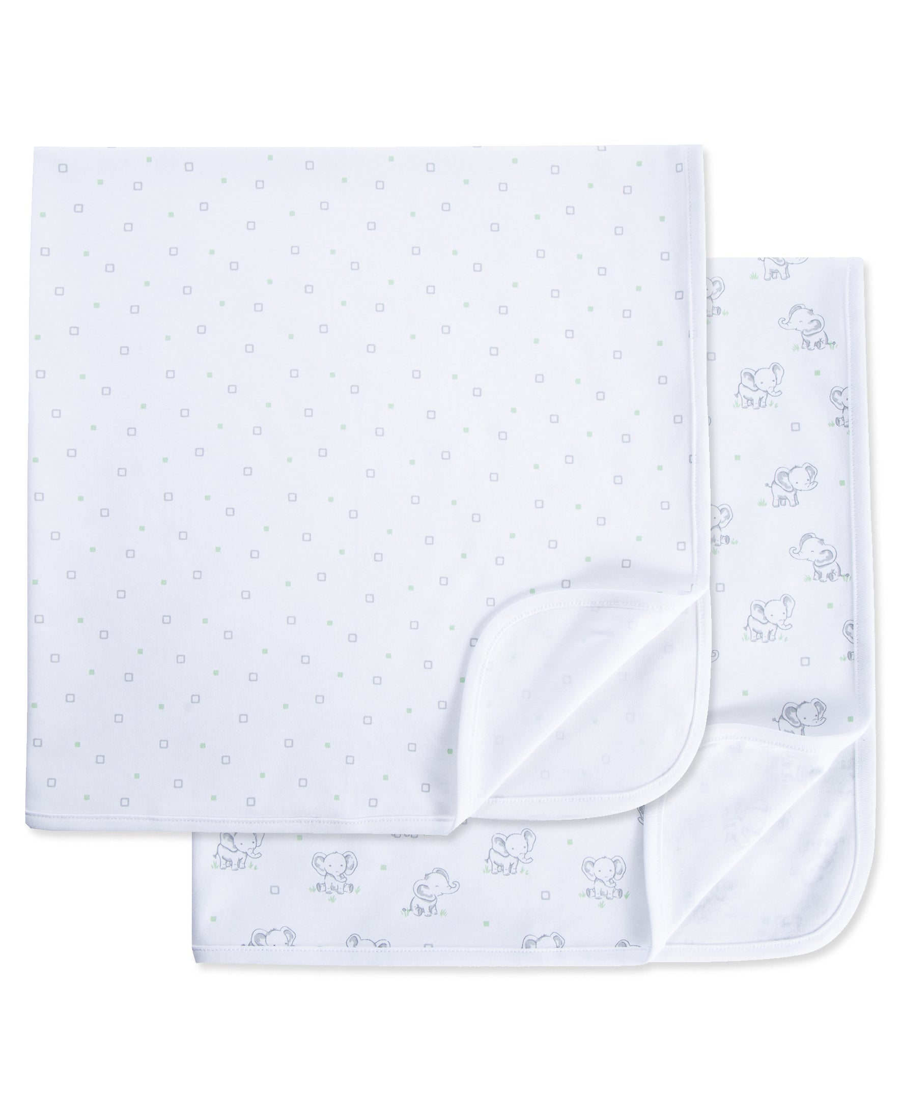 Baby Elephants Receiving Blankets (2-Pack) - Little Me