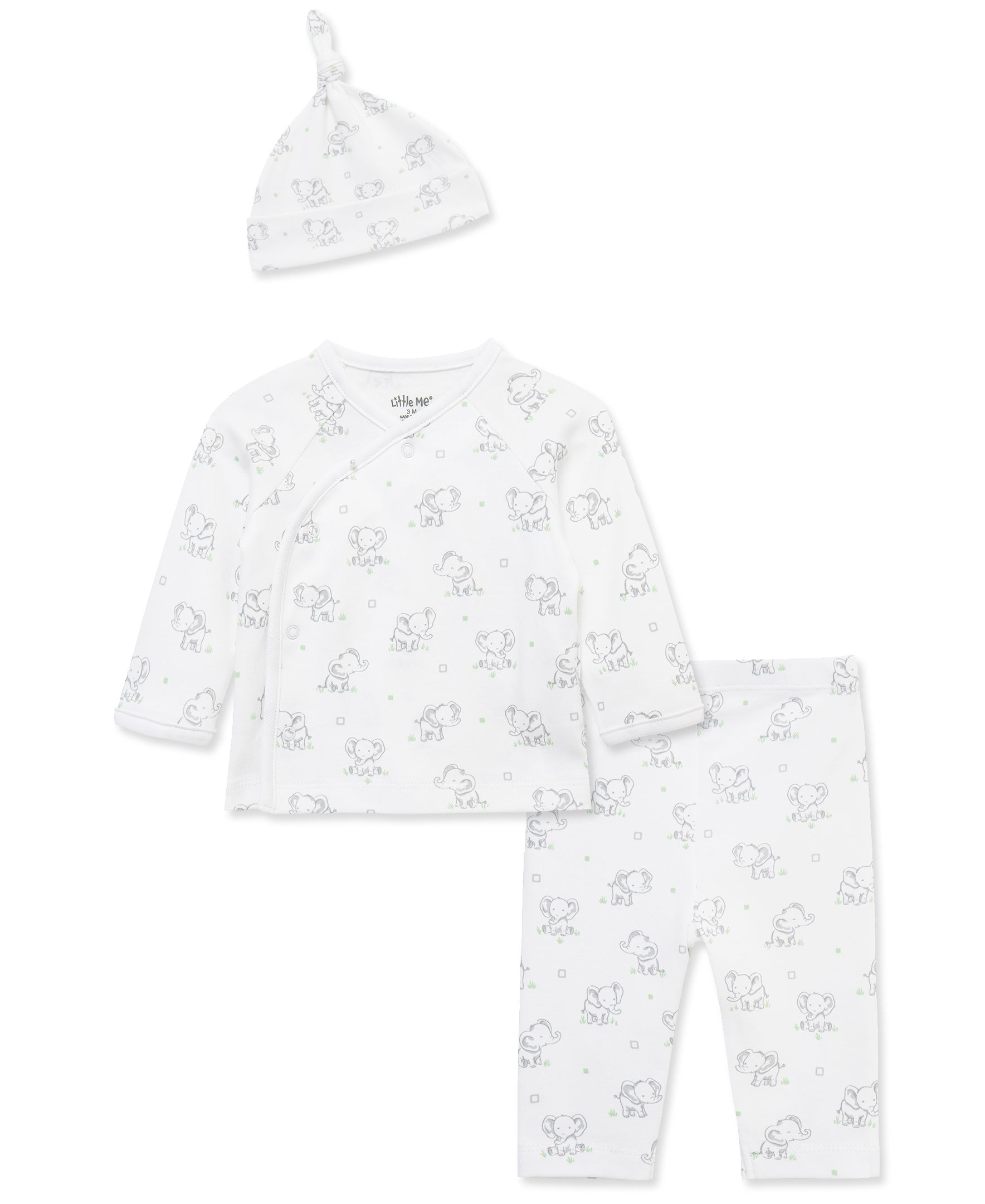 Baby Elephants 3-Piece Cardigan Set - Little Me