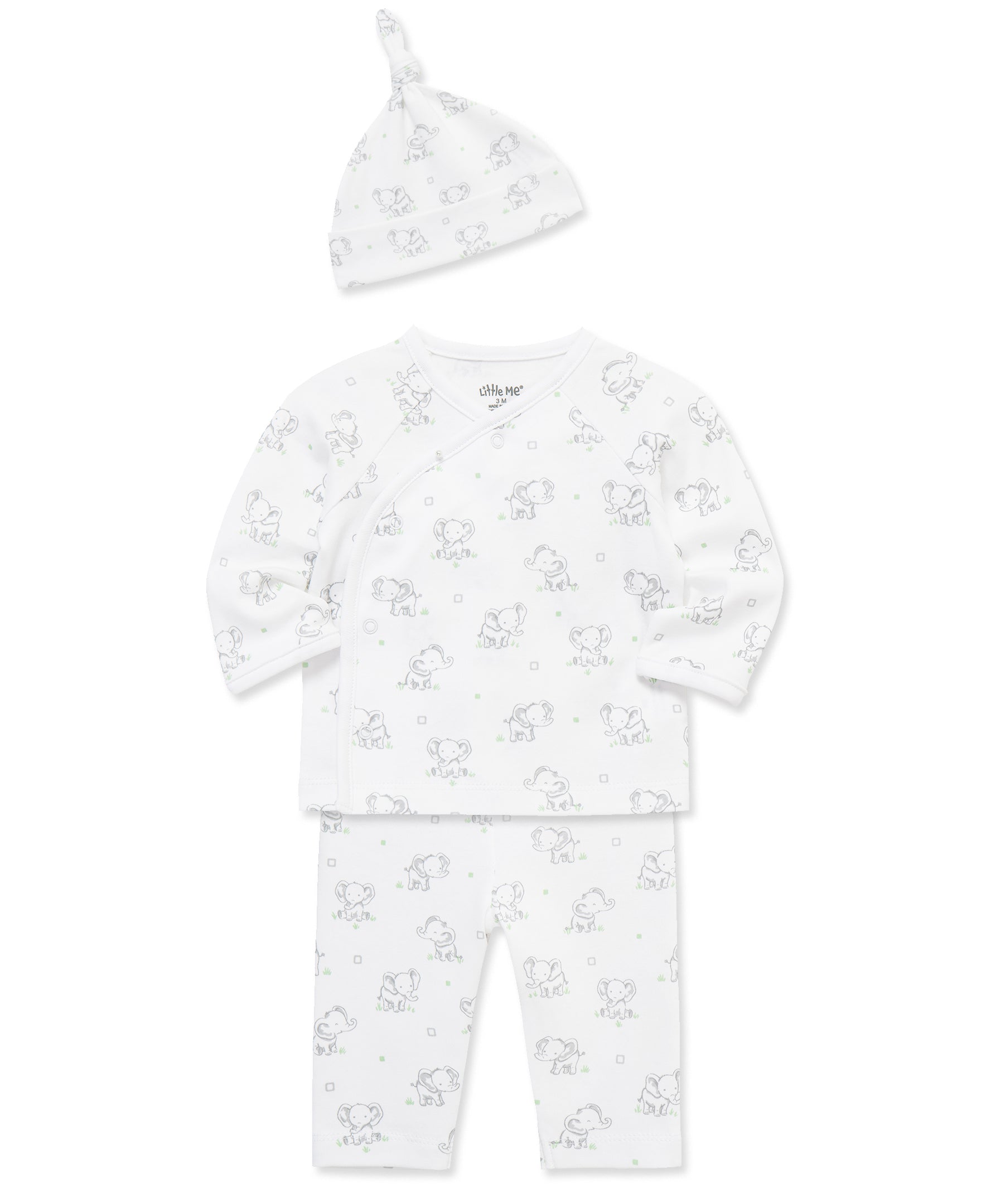 Baby Elephants 3-Piece Cardigan Set - Little Me