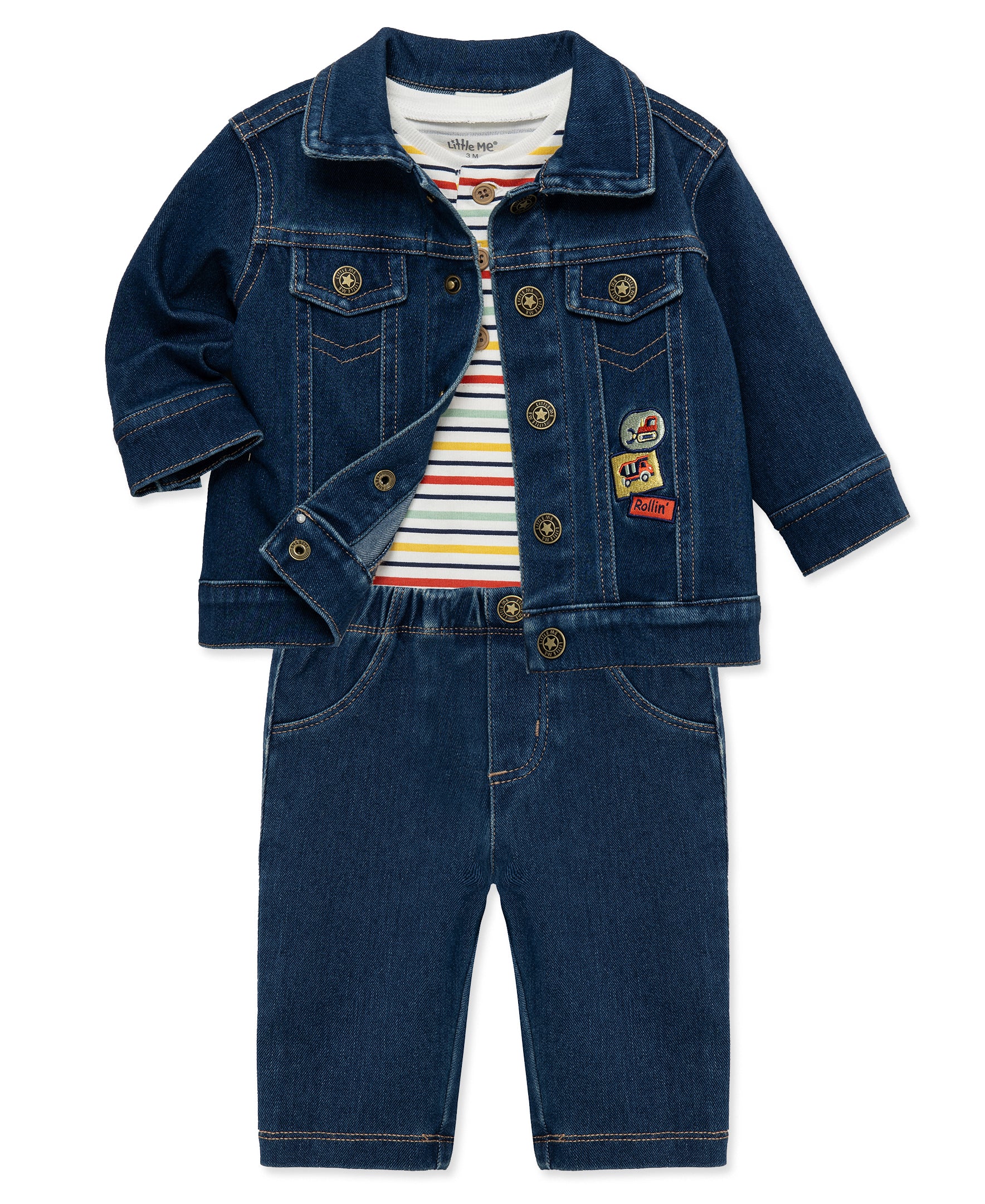 Construction Crew 3-Piece Jacket Set (3M-12M) - Little Me