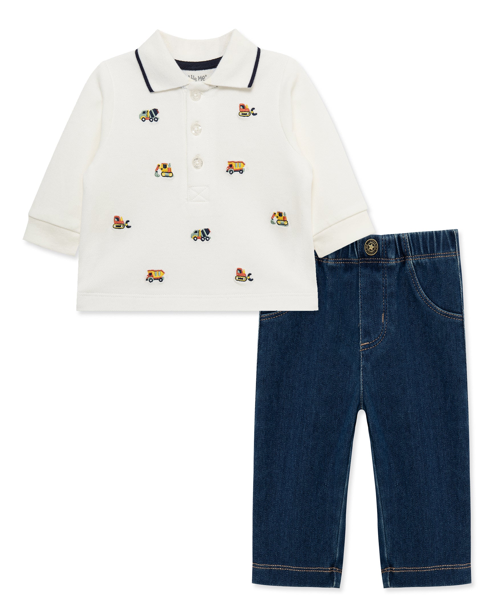 Construction Crew Tiny Trucks Pant Set (3M-12M) - Little Me
