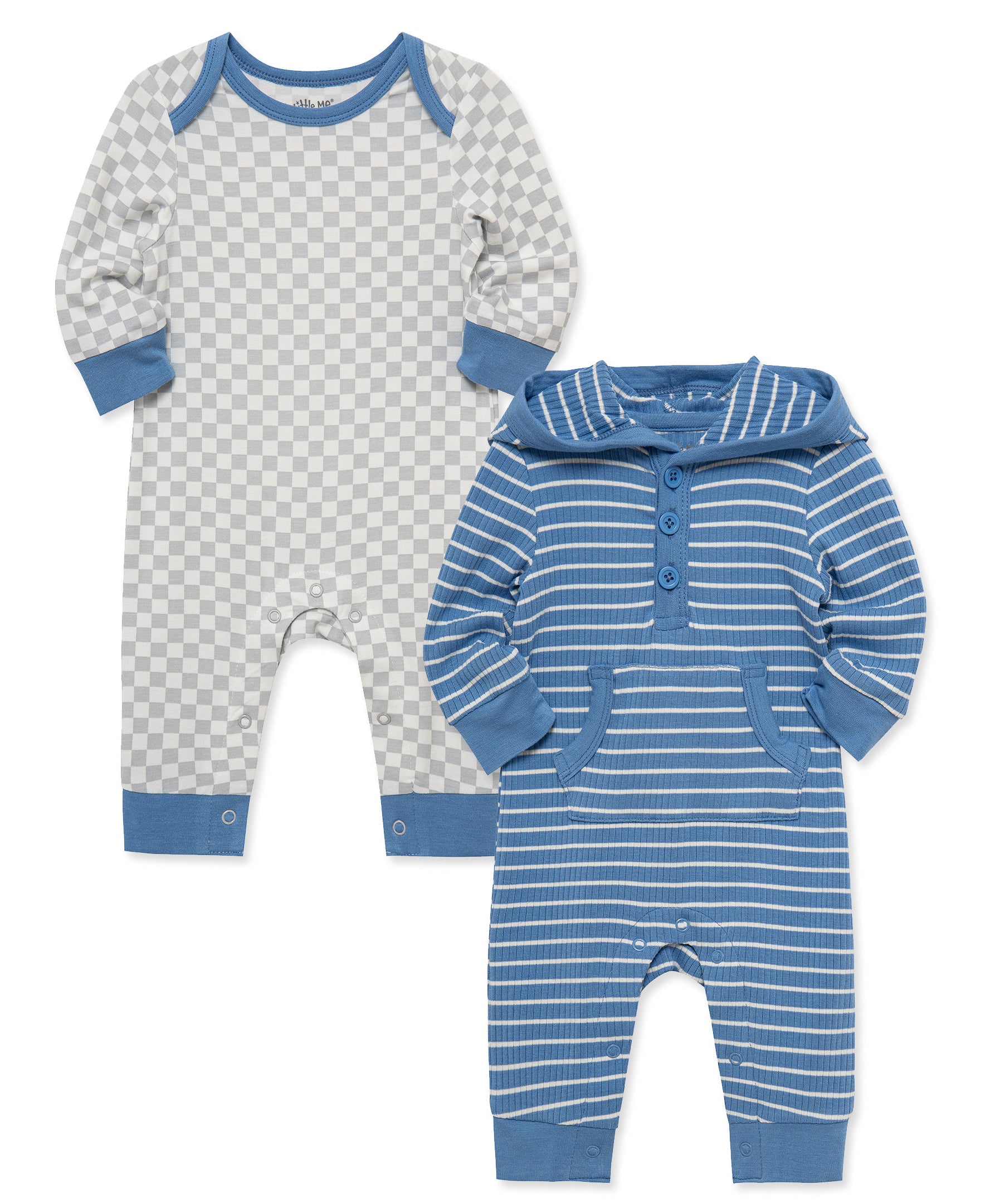 Grand Prix Checker Coveralls 2-Pack - Little Me