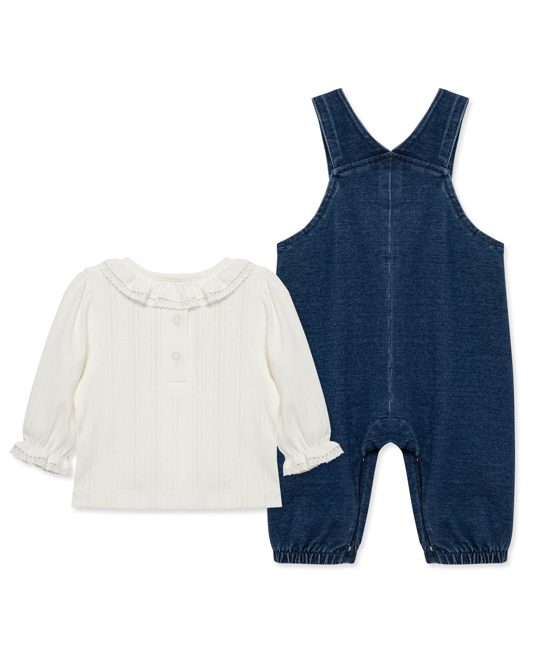 Blossom Blues Heart Overall Set (3M-12M) - Little Me