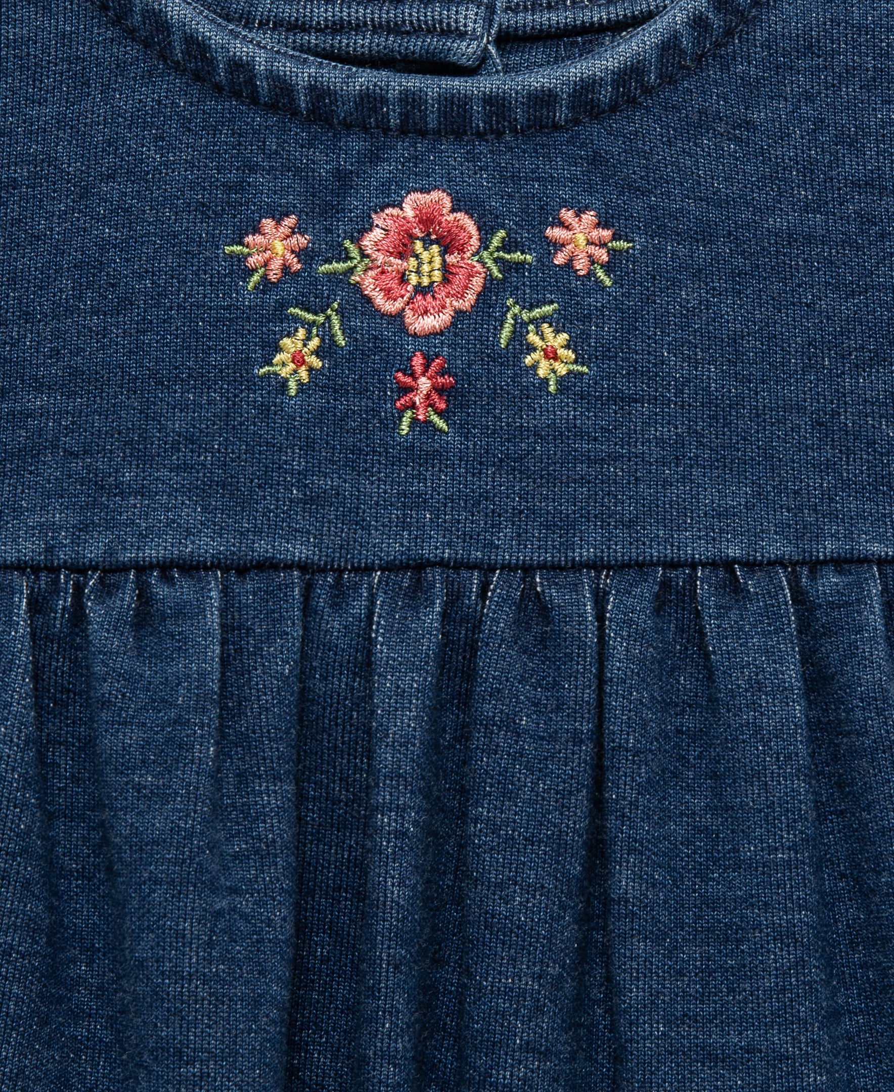 Blossom Blues Coverall & Headband (3M-12M) - Little Me