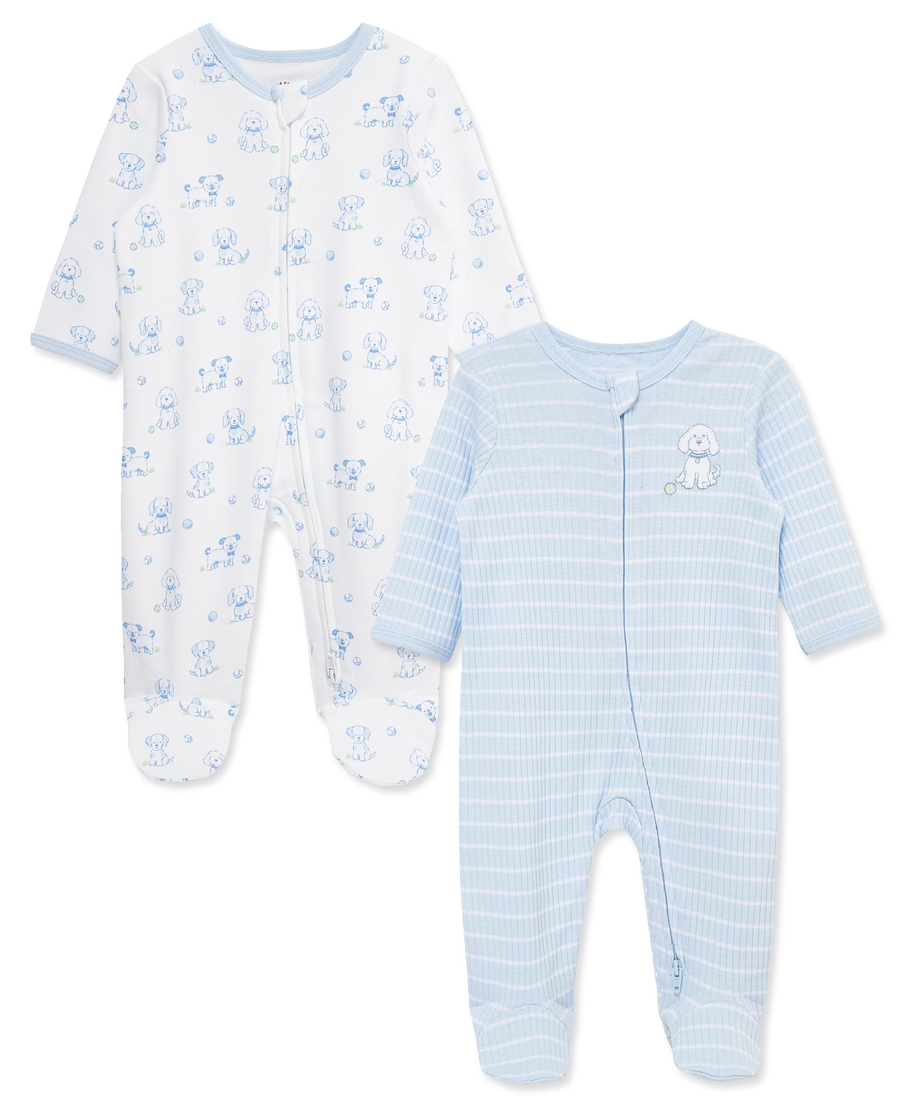 Peppy Puppies 2-Way-Zip Footies (2-Pack) - Little Me