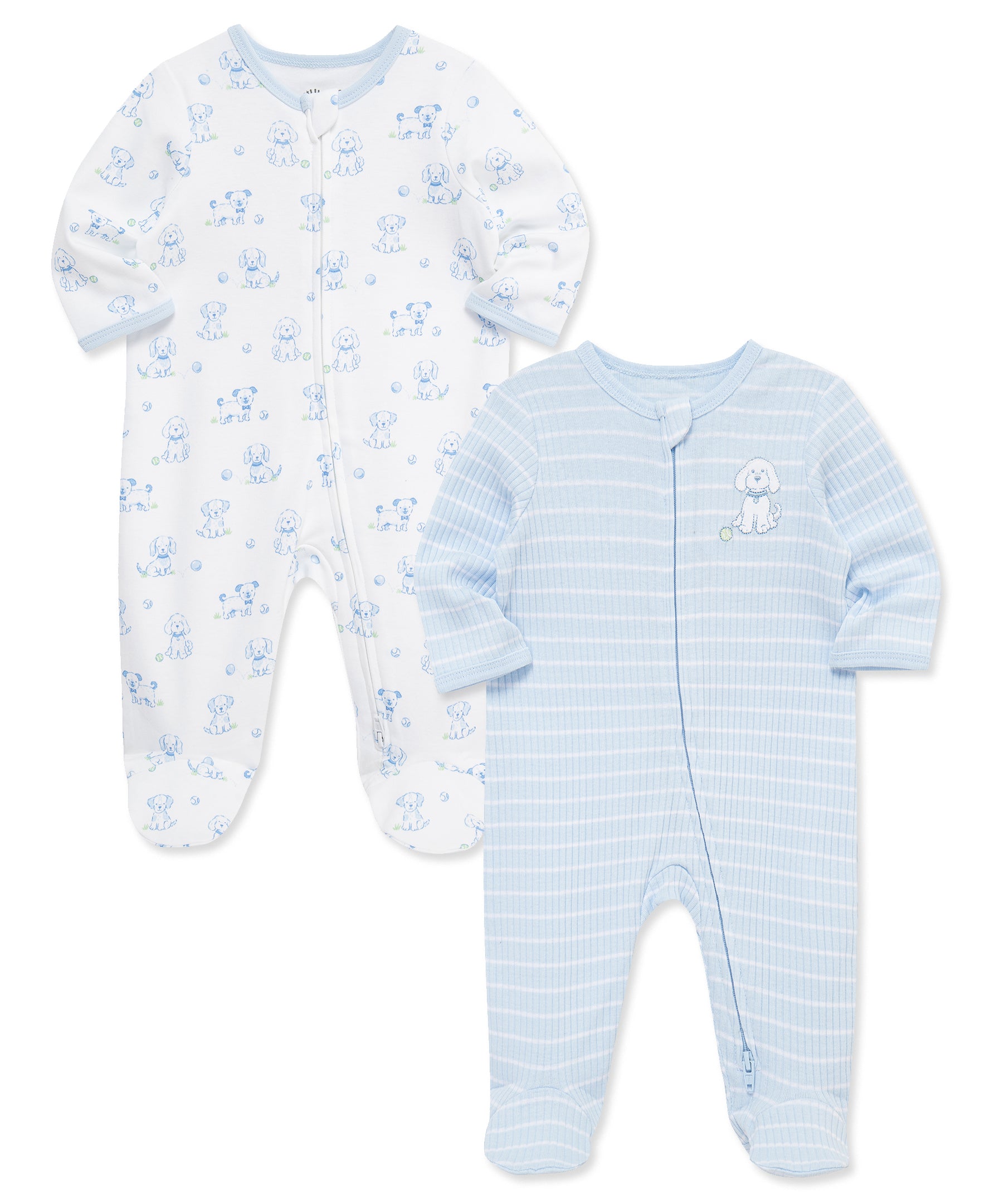 Peppy Puppies 2-Way-Zip Footies (2-Pack) - Little Me