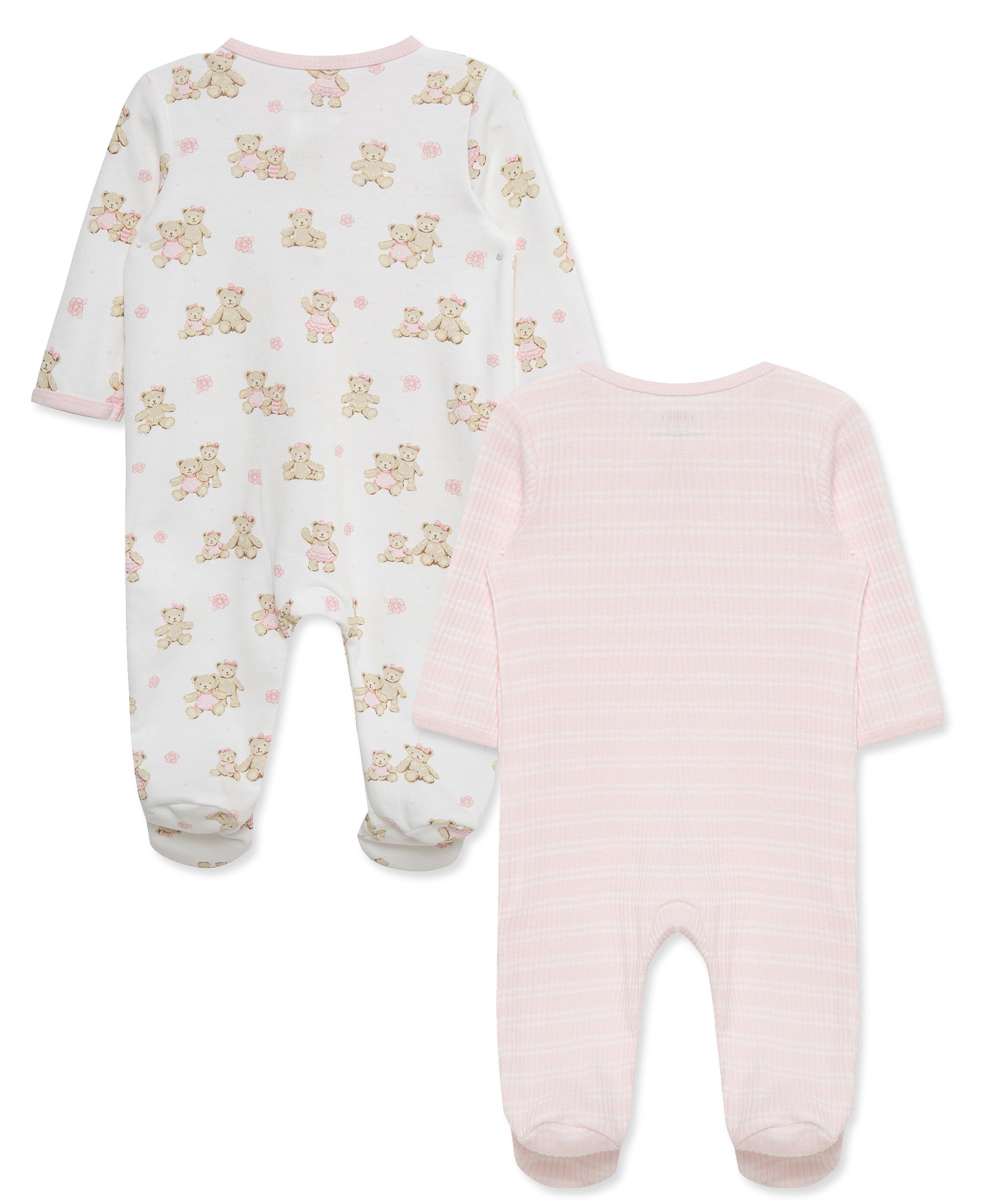 Dainty Bears 2-Way-Zip Footies 2-Pack - Little Me