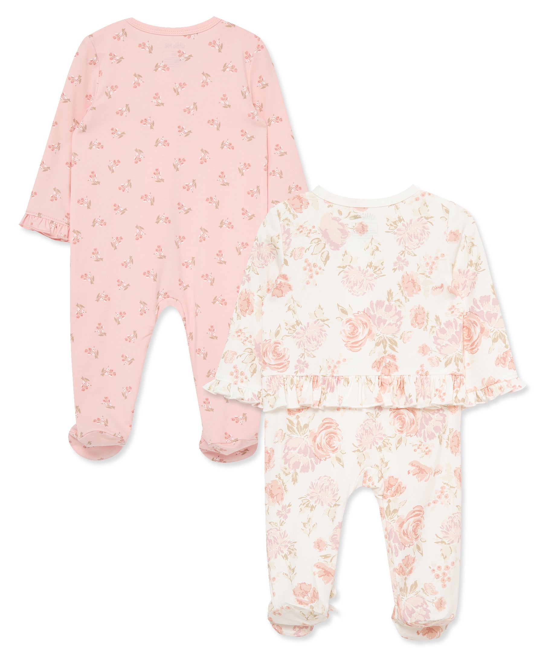 Fabulous Floral 2-Way-Zip Footies 2-Pack - Little Me