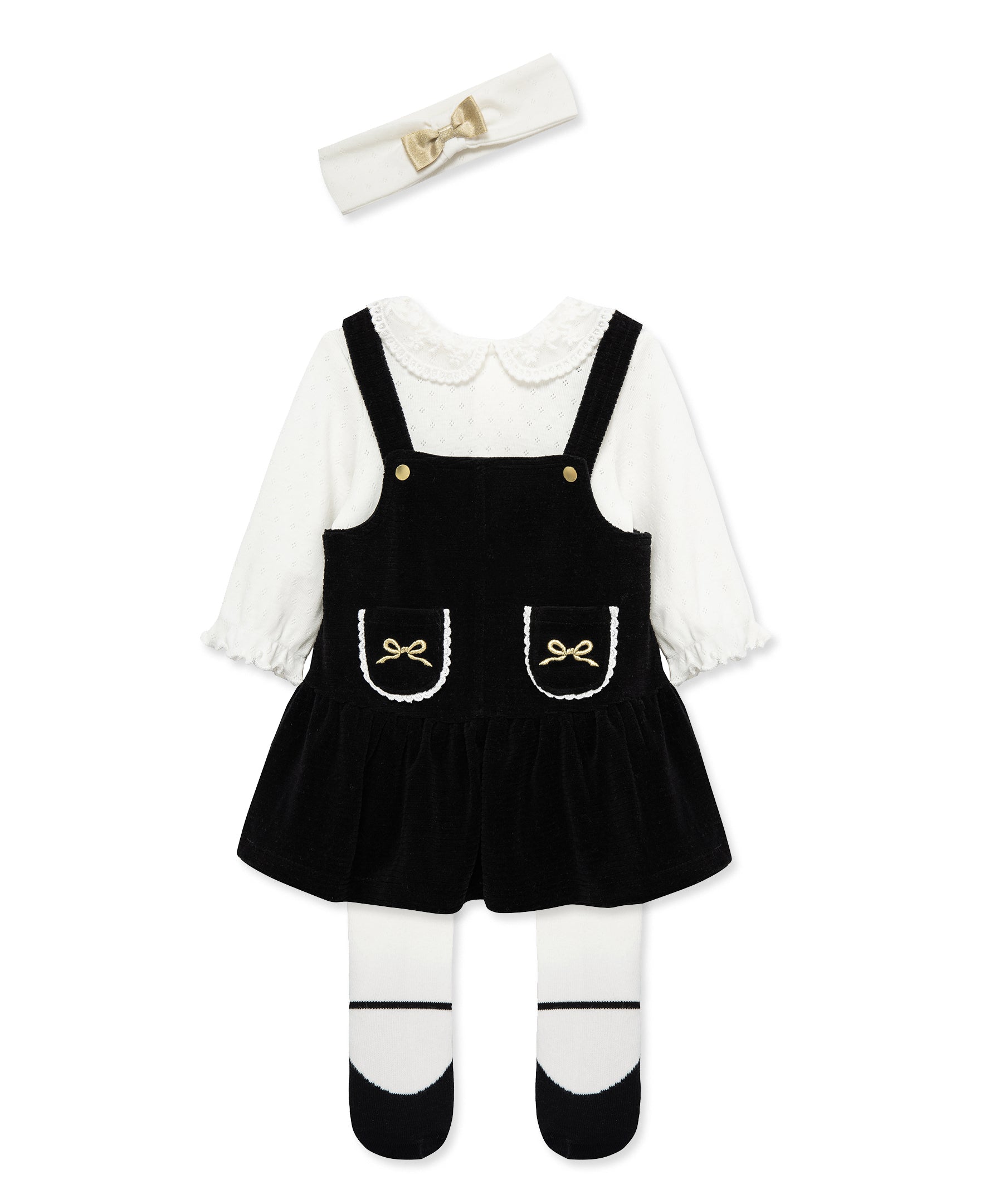 Golden Treasures Bows Jumper Set (3M-9M) - Little Me