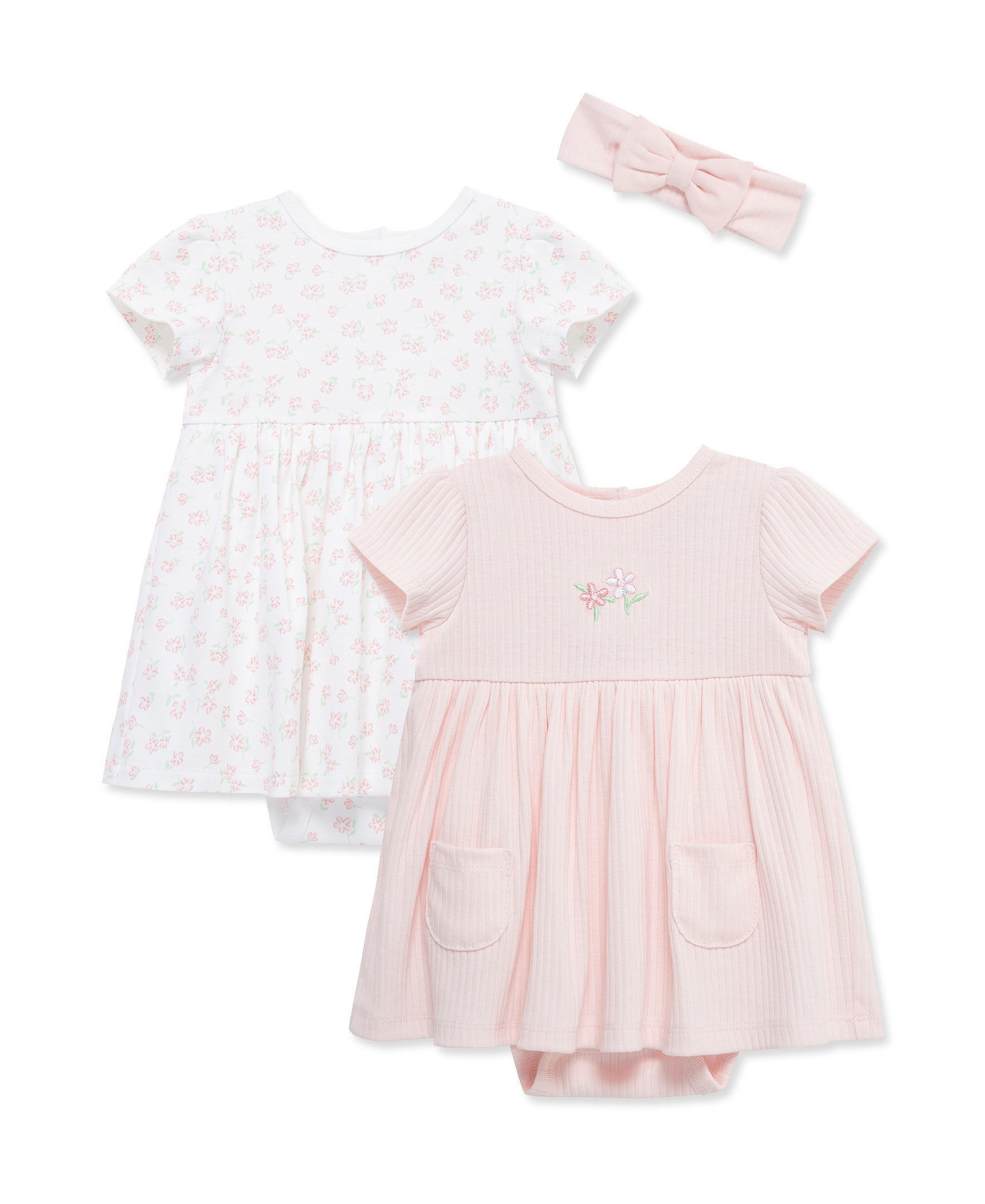 Pretty Puppies Bodysuit Dresses & Headband Set - Little Me
