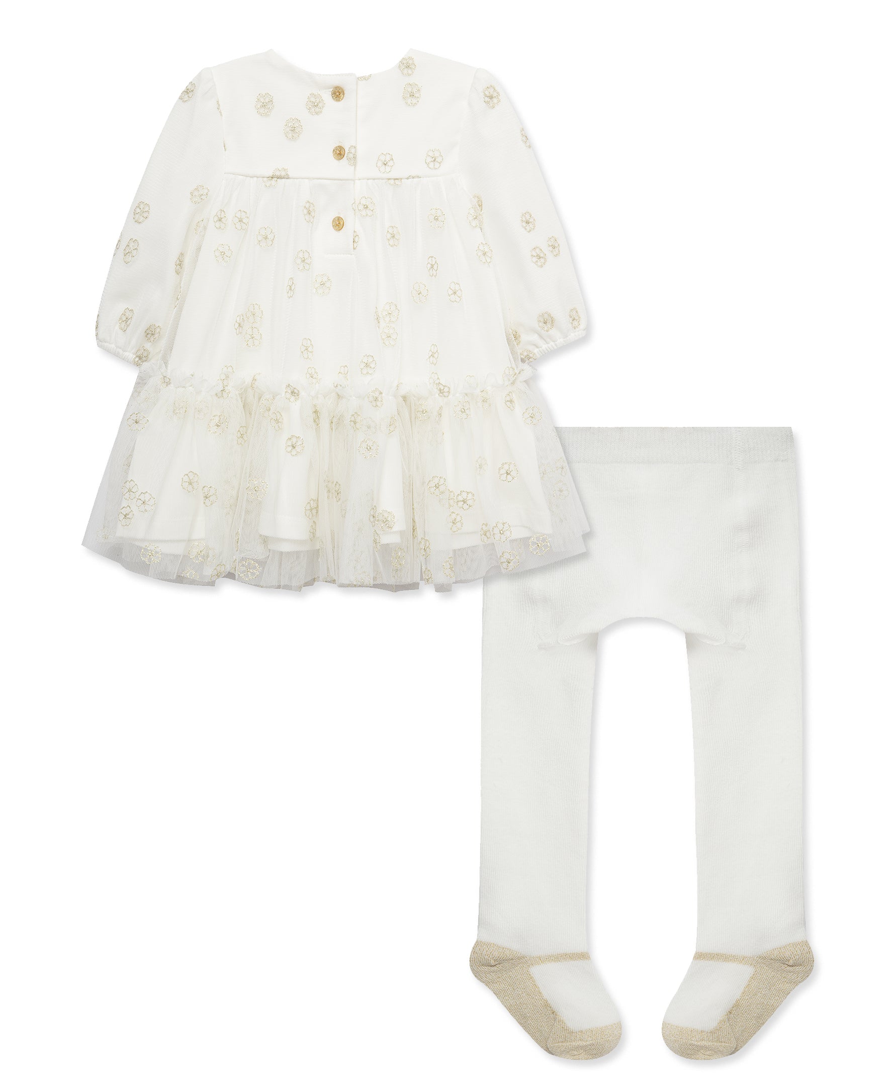 Golden Treasures Floral Dress Set (3M-9M) - Little Me