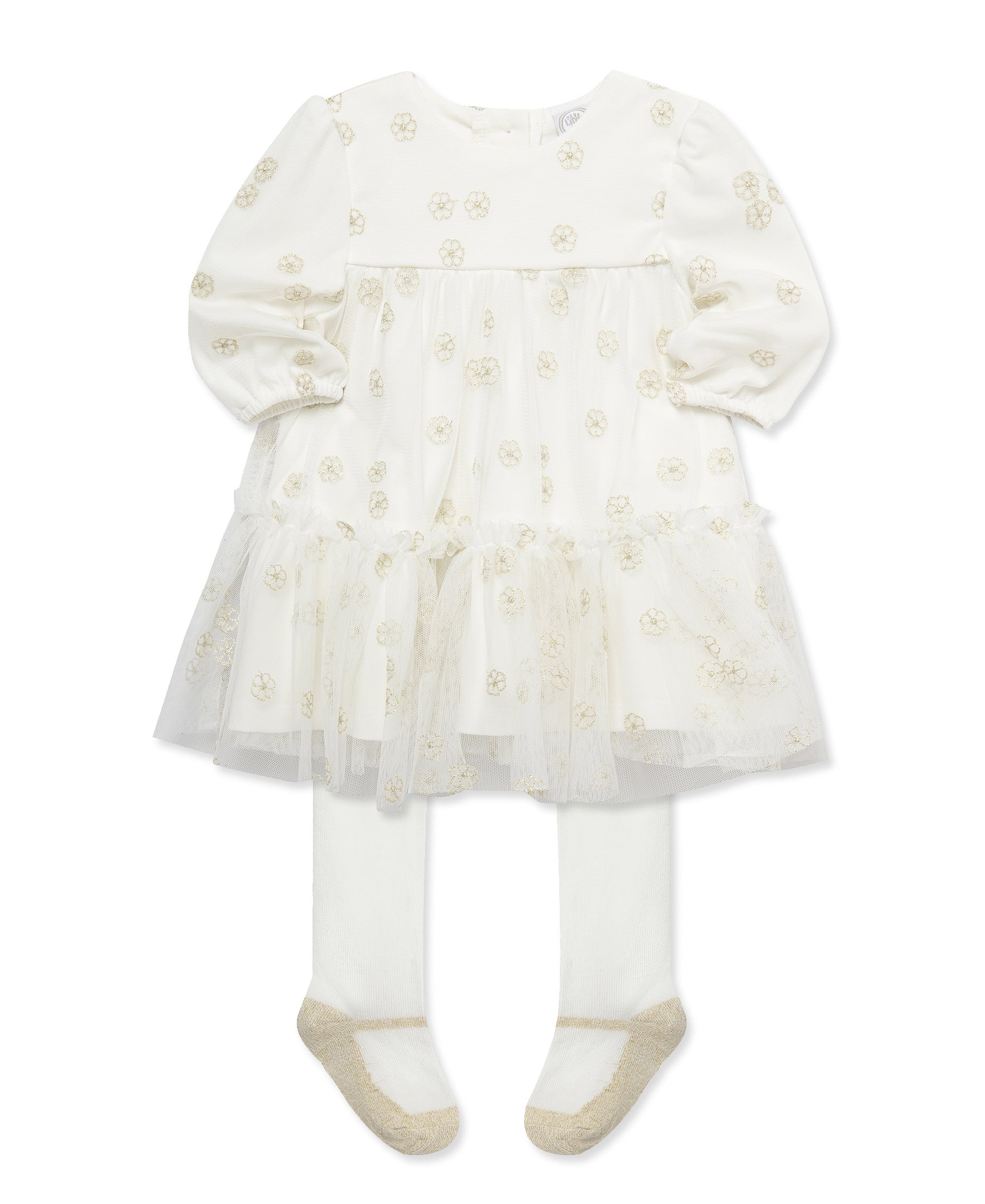 Golden Treasures Floral Dress Set (3M-9M) - Little Me
