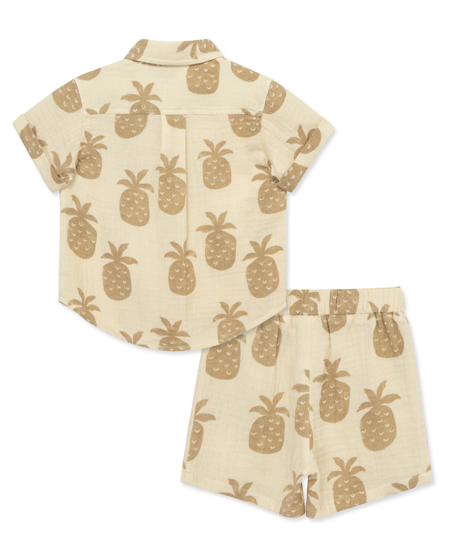 Pineapple Woven Short Set (12M-24M) - Little Me