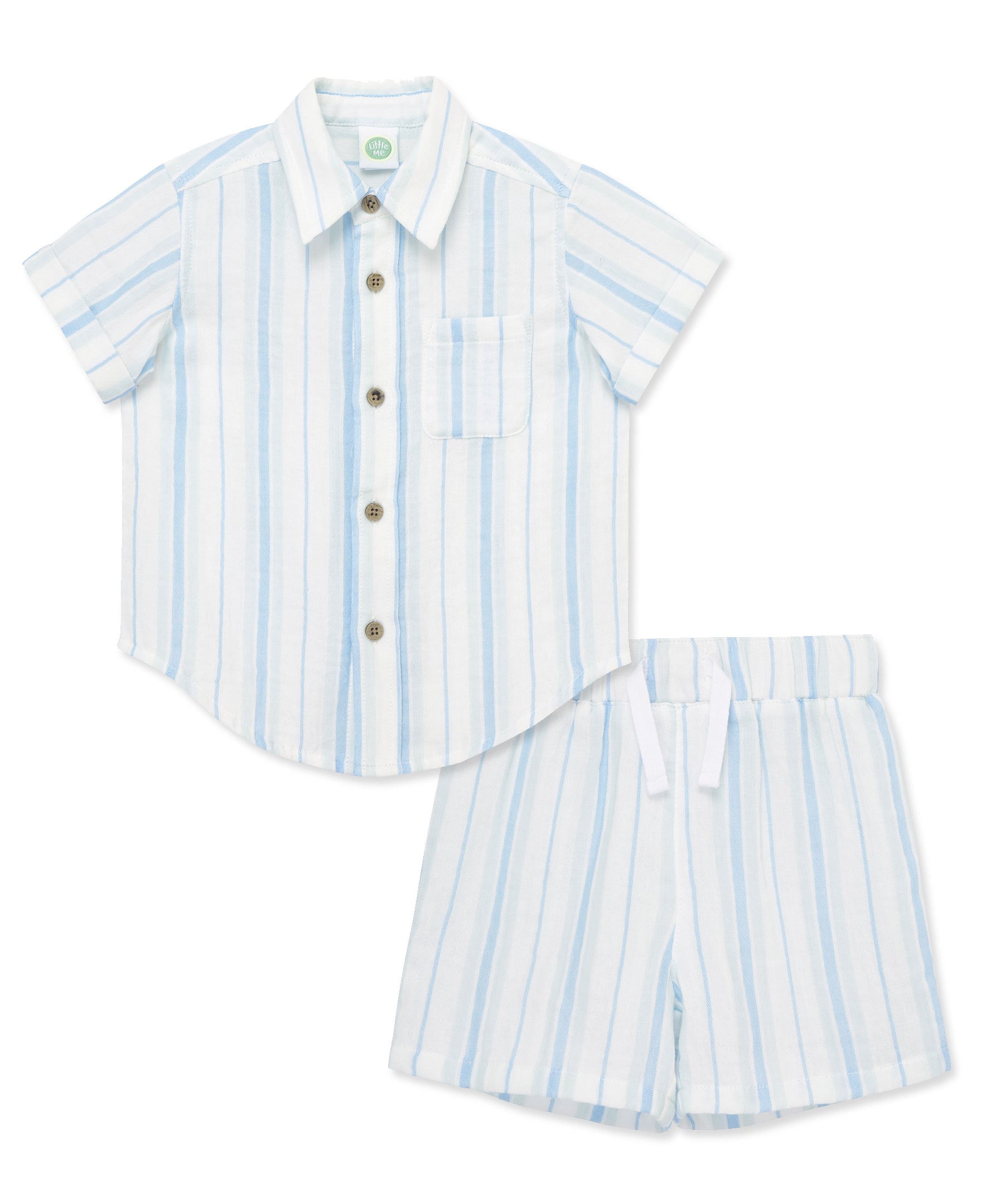 Stripe Woven Short Set (12M-24M) - Little Me
