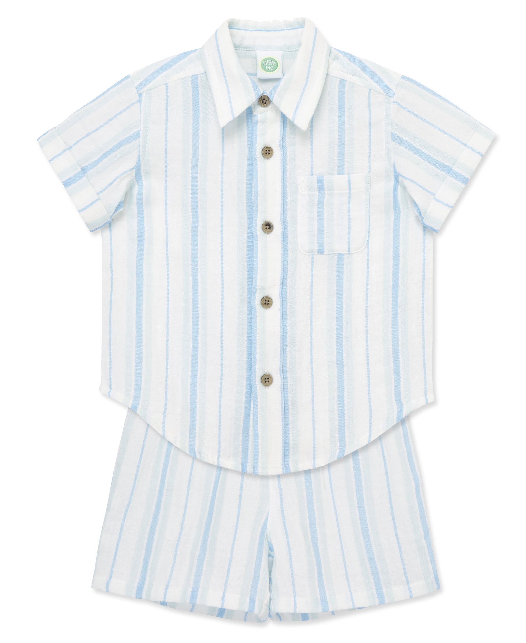 Stripe Woven Short Set (12M-24M) - Little Me
