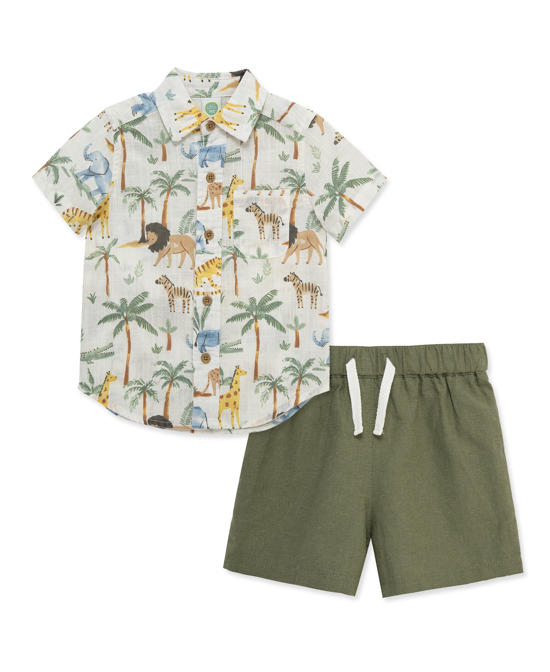 Safari Woven Short Set (2T-4T) - Little Me