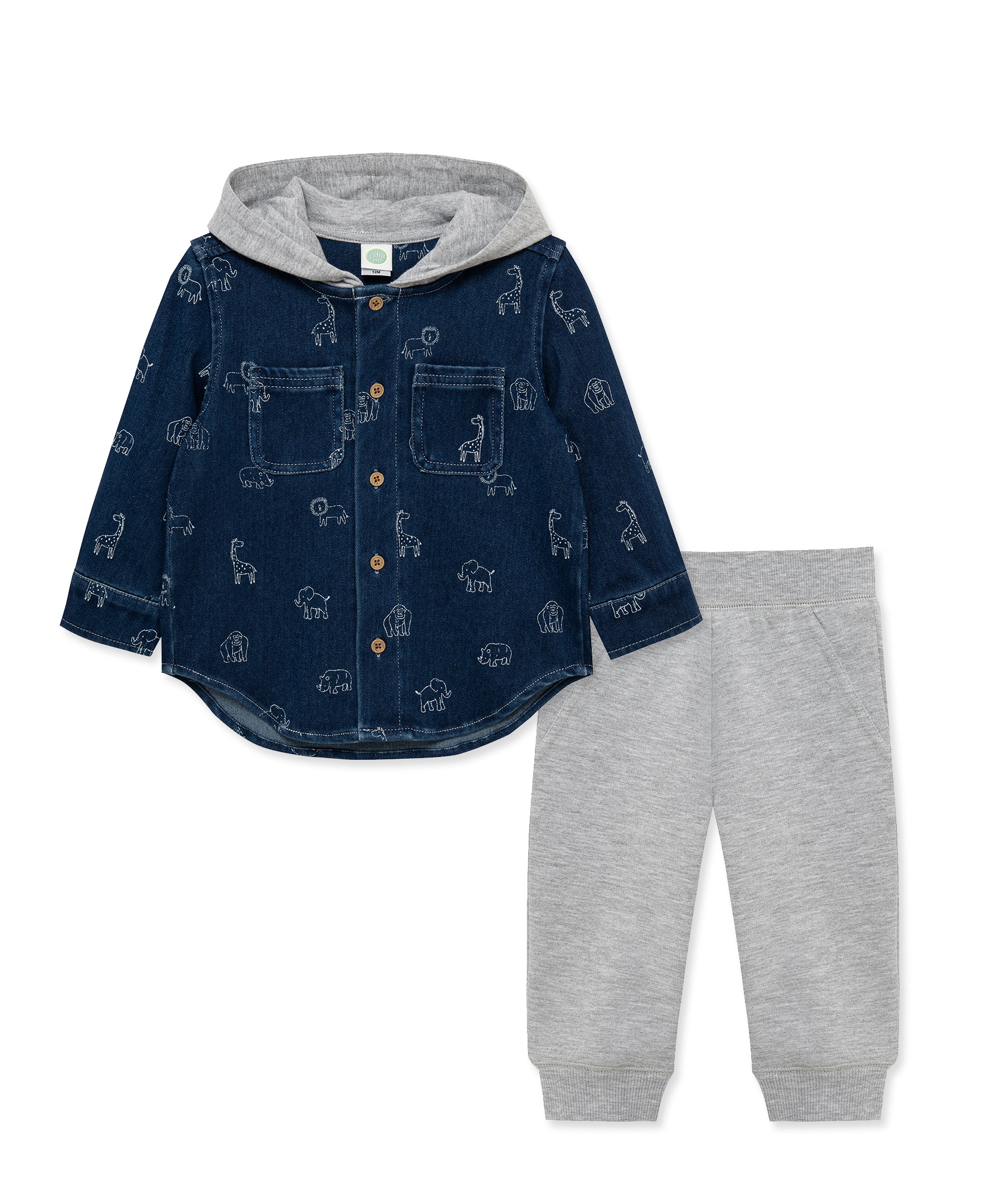 Safari Hooded Shirt Set (12M-24M) - Little Me
