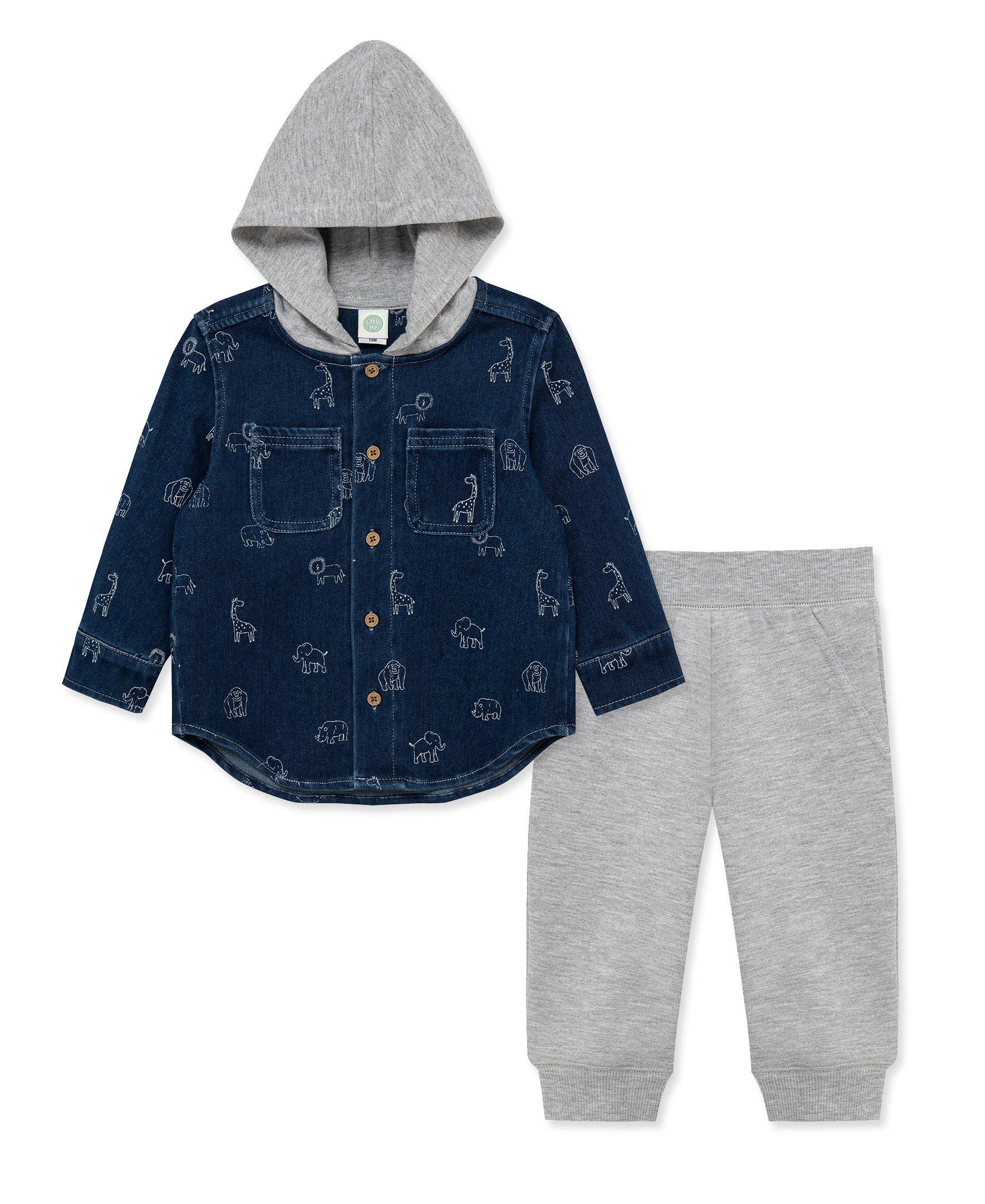 Safari Hooded Shirt Set (12M-24M) - Little Me