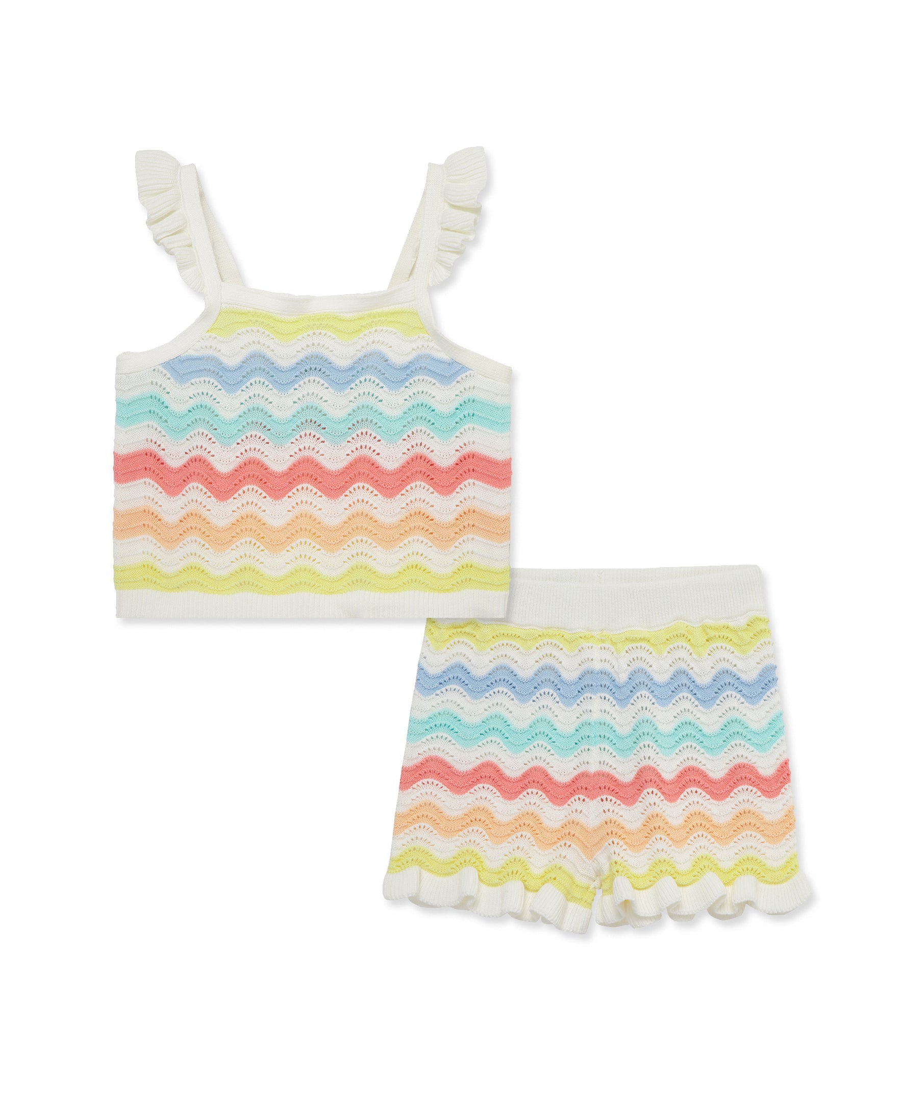 Wavy Pointelle Knit Short Set (12M-24M) - Little Me