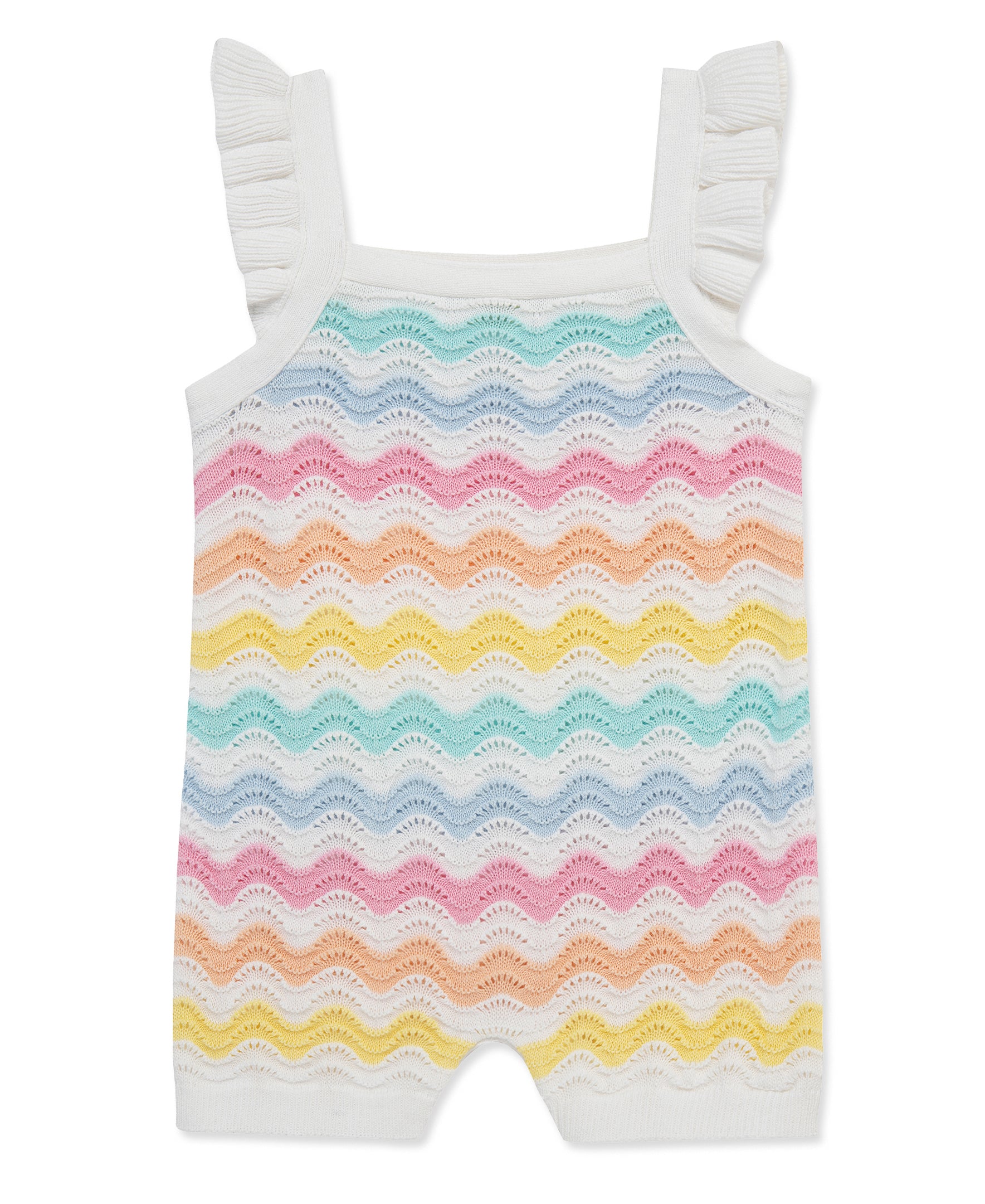 Wavy Pointelle Knit Romper (2T-4T) - Little Me