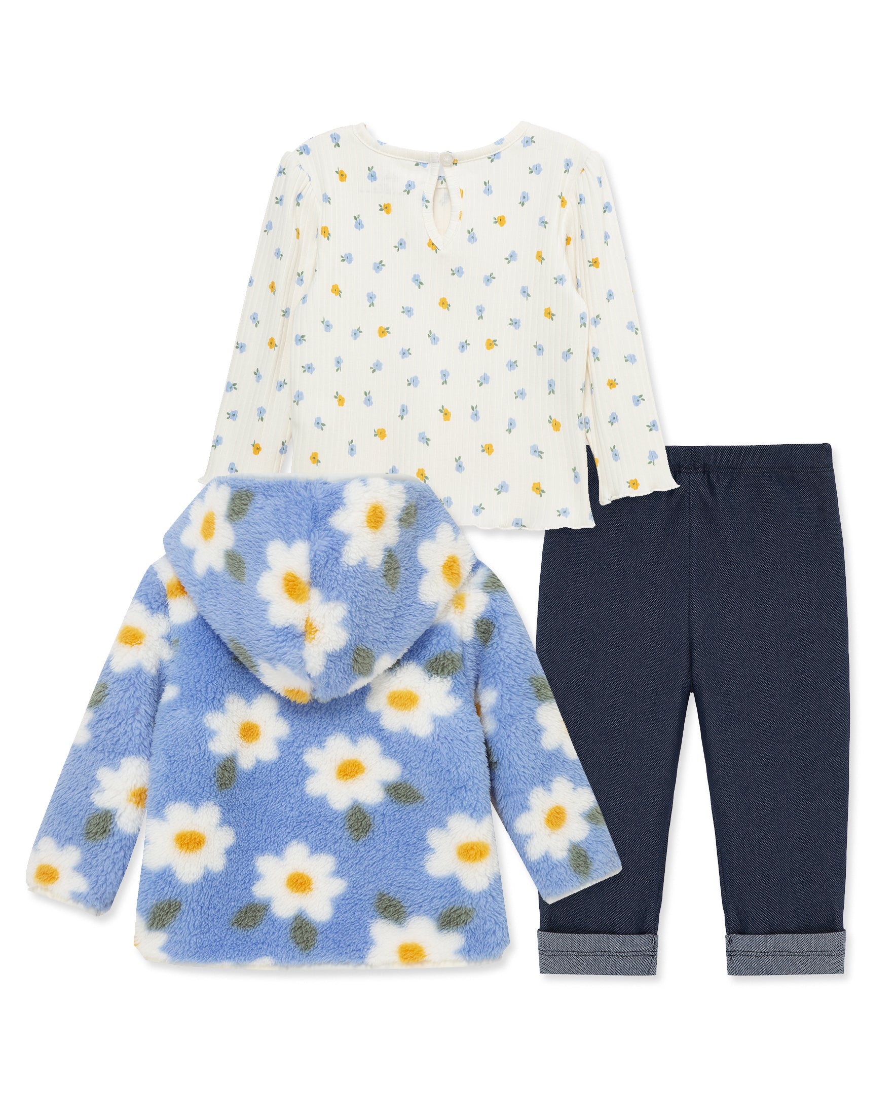 Floral 3-Piece Toddler Sherpa Set (2T-4T) - Little Me