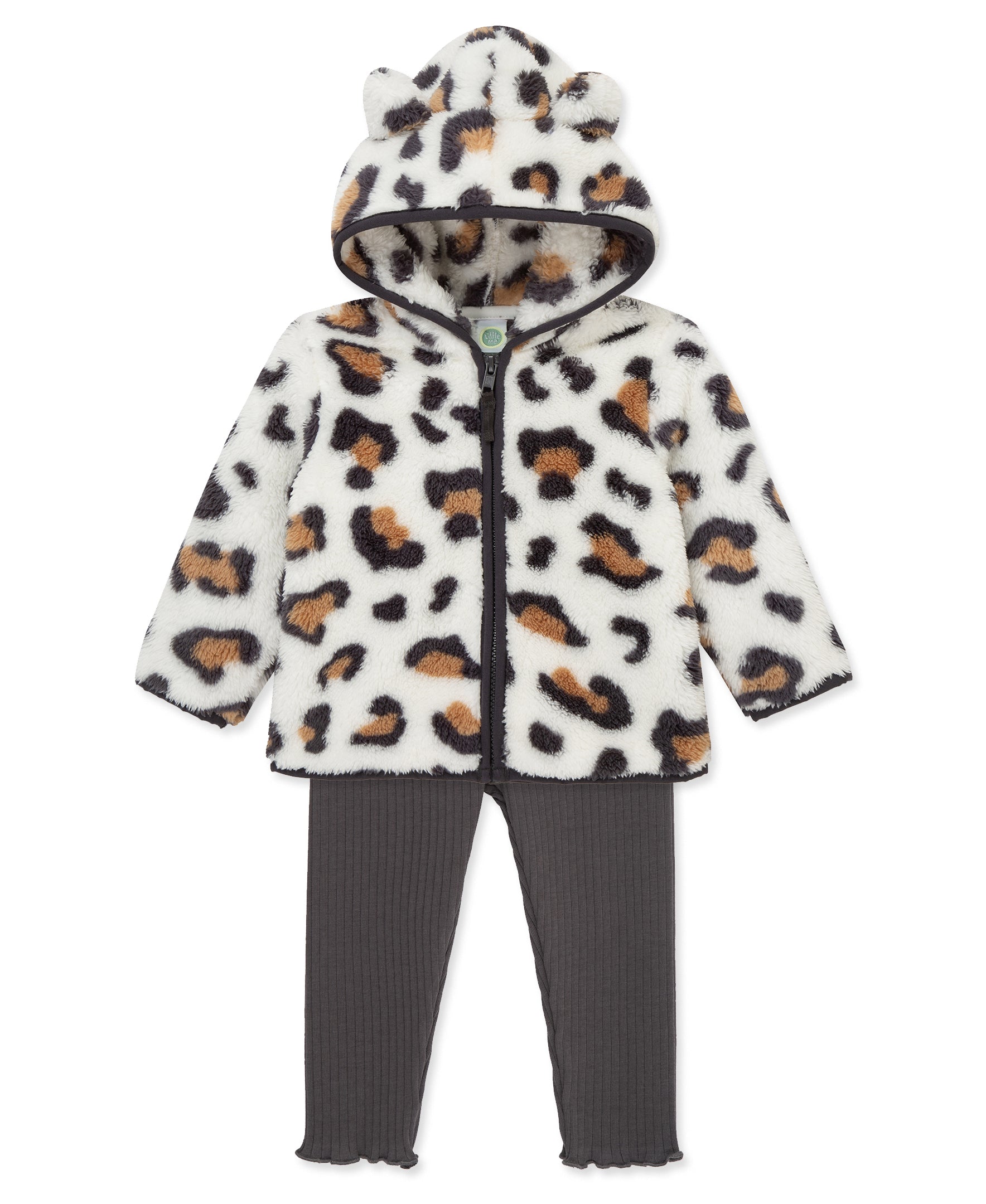 Leopard 3-Piece Sherpa Jacket Set (12M-24M) - Little Me