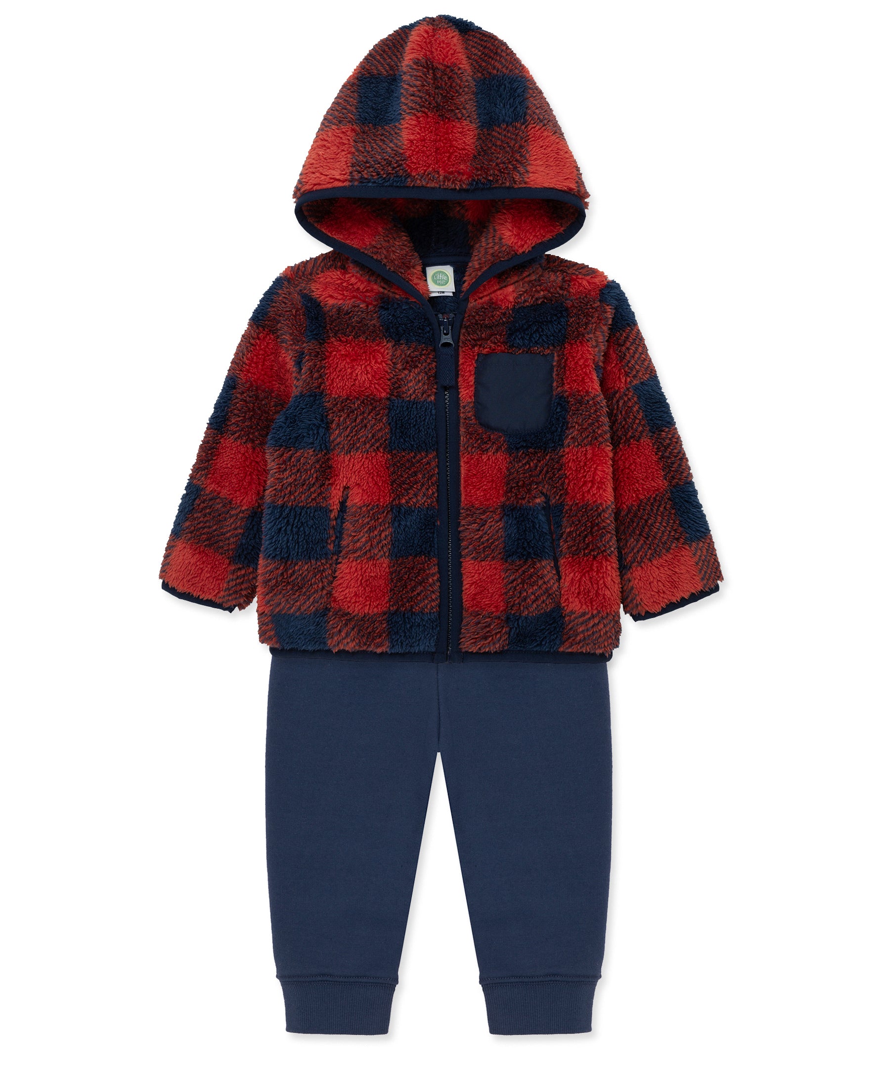 Check 3-Piece Sherpa Set (2T-4T) - Little Me