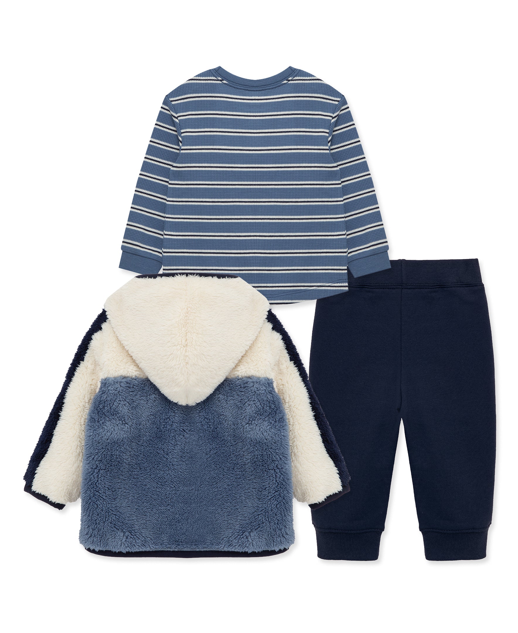 Colorblock 3-Piece Sherpa Set (2T-4T) - Little Me