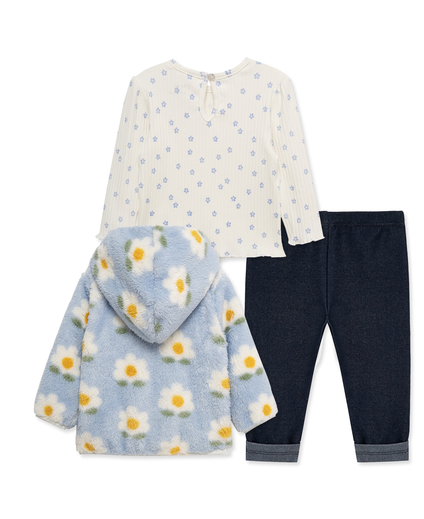 Floral 3-Piece Sherpa Set (2T-4T) - Little Me