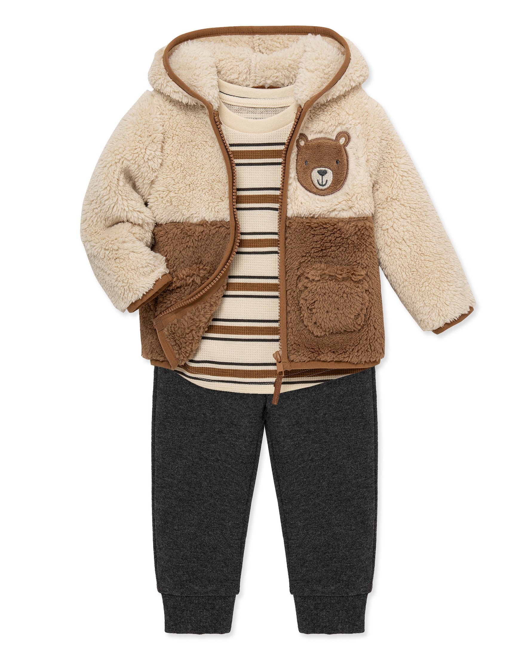 Bear 3-Piece Sherpa Set (12M-24M) - Little Me