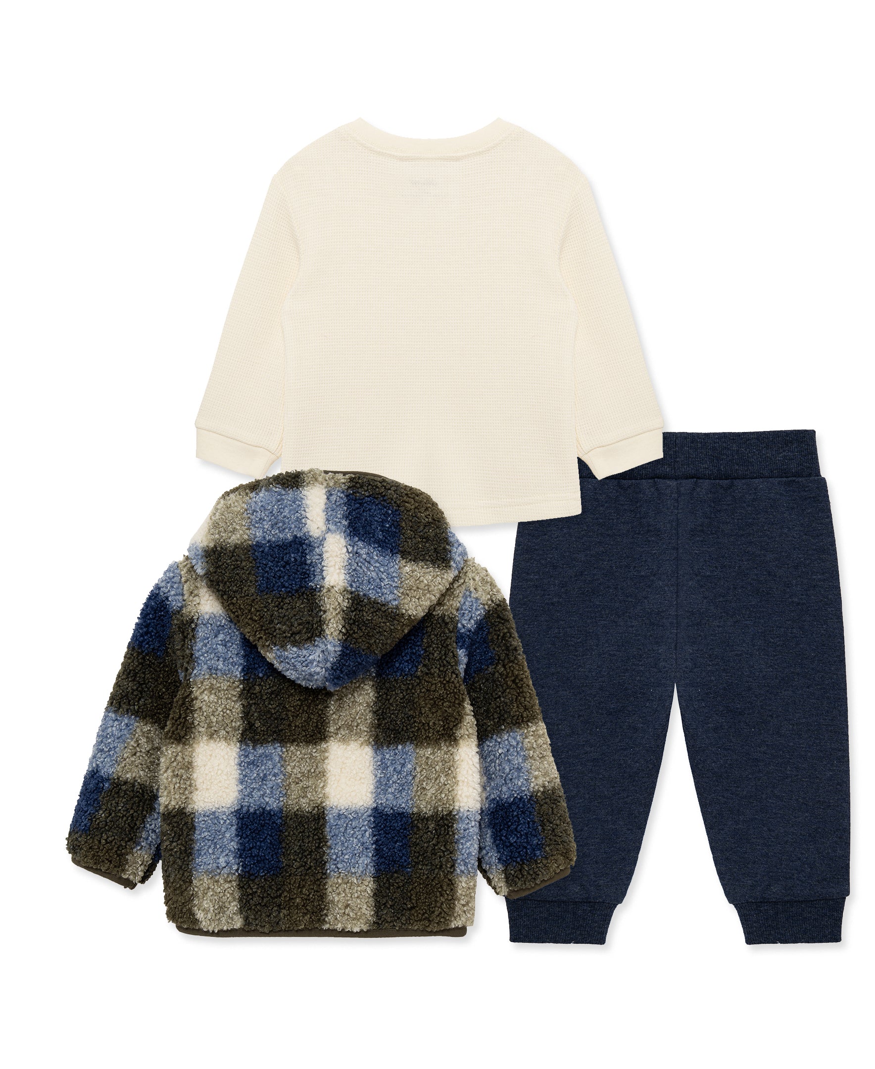 Plaid 3-Piece Sherpa Set (12M-24M) - Little Me