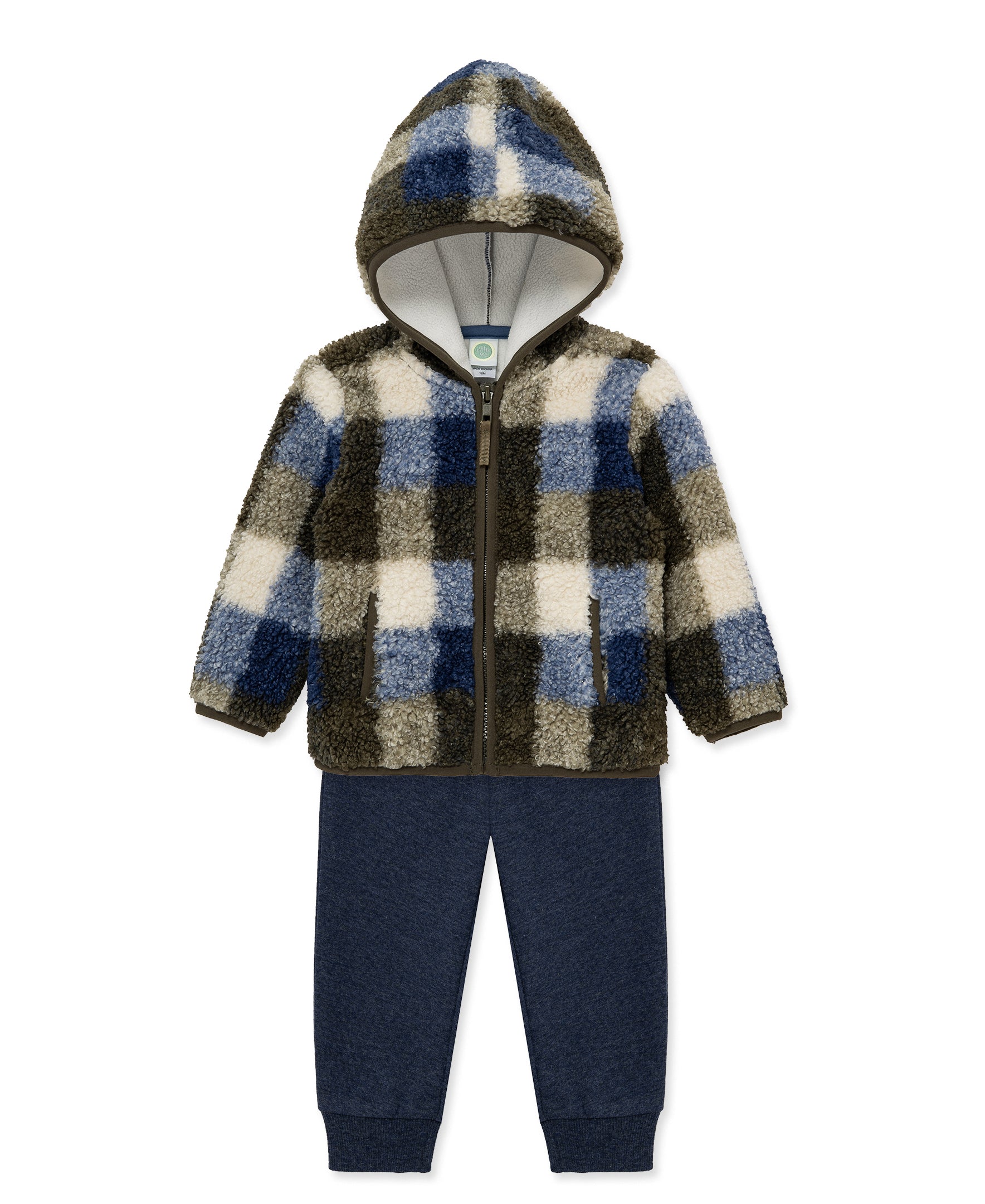 Plaid 3-Piece Sherpa Set (2T-4T) - Little Me