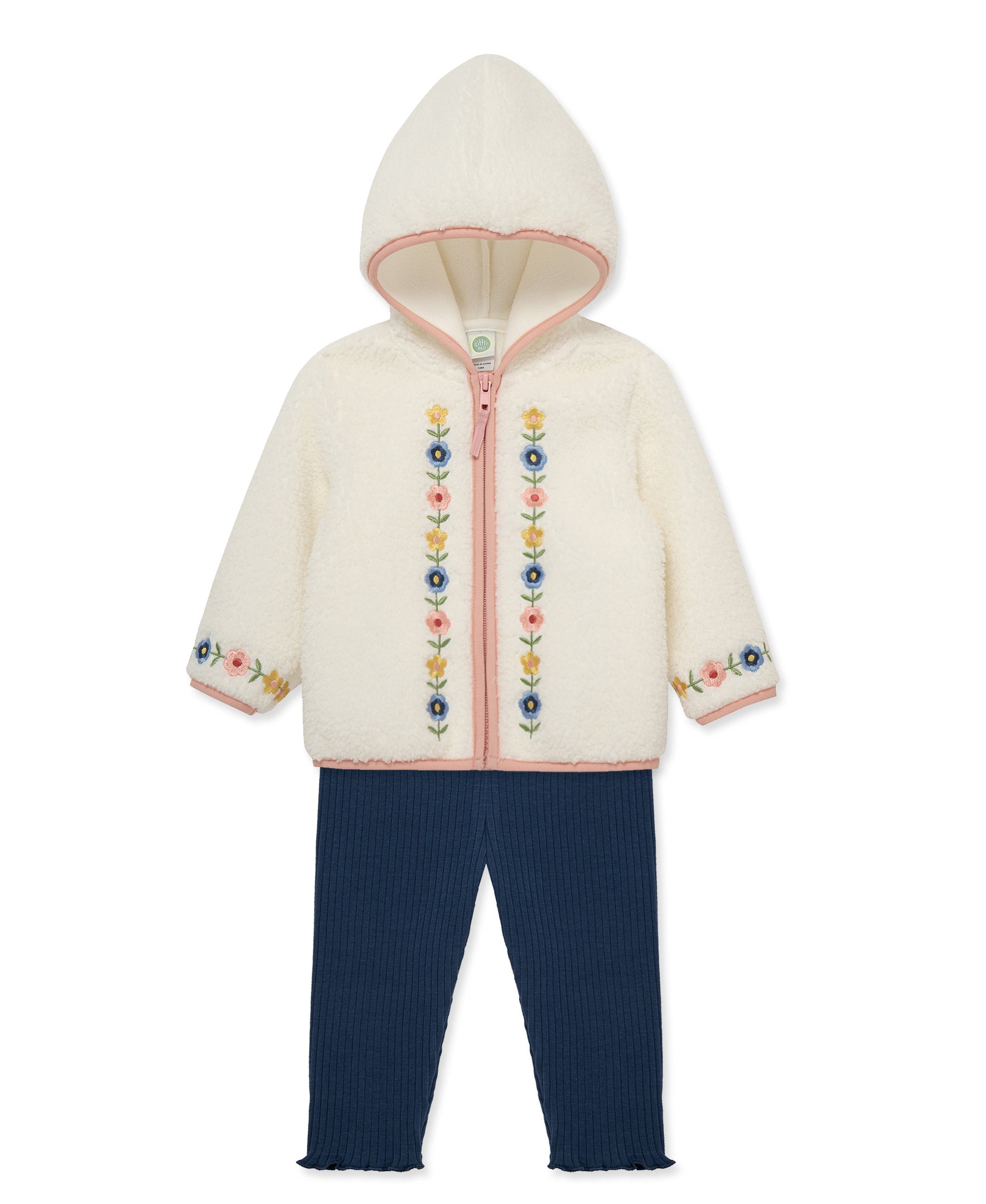 Embroidered 3-Piece Sherpa Set (2T-4T) - Little Me