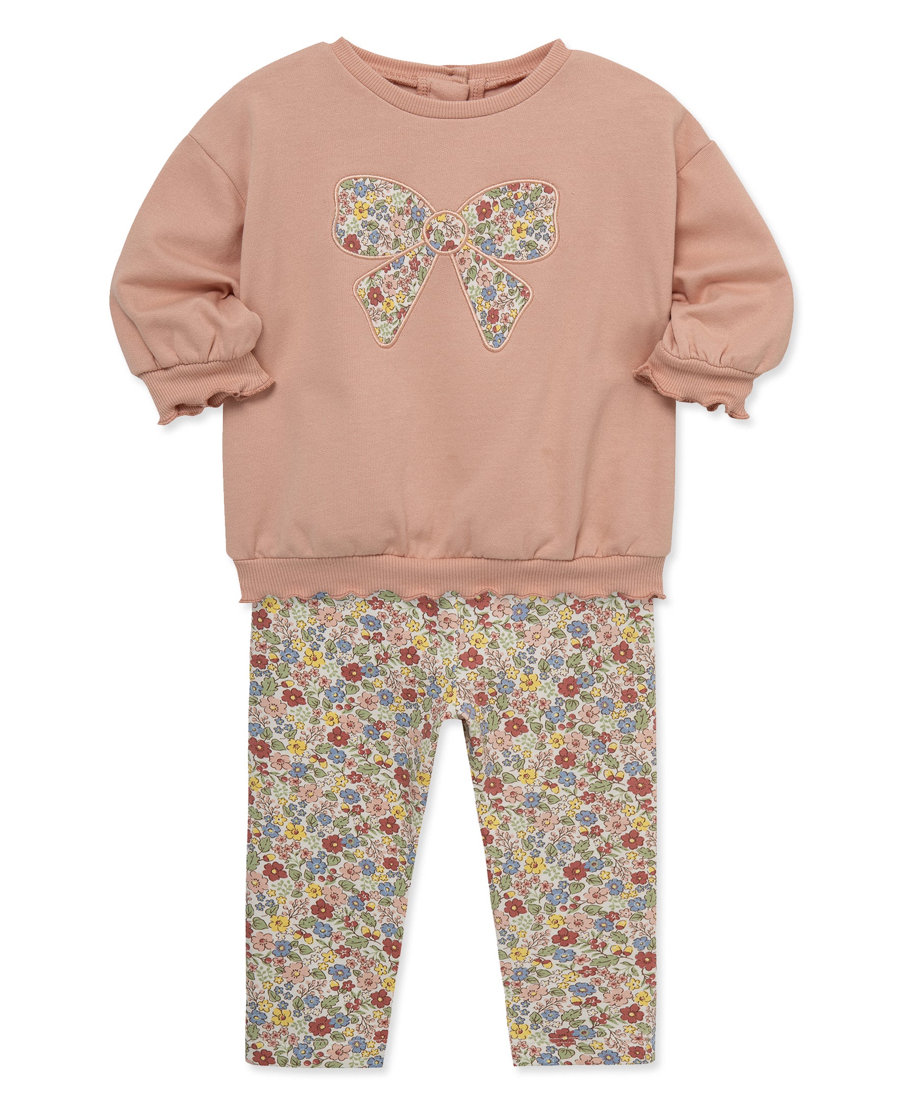 Bow 2-Piece Sweatshirt Set (2T-4T) - Little Me