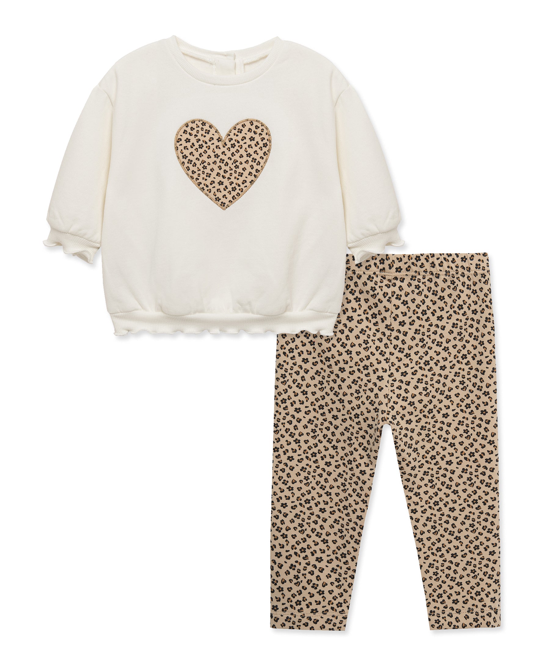 Leopard 2-Piece Sweatshirt Set (2T-4T) - Little Me