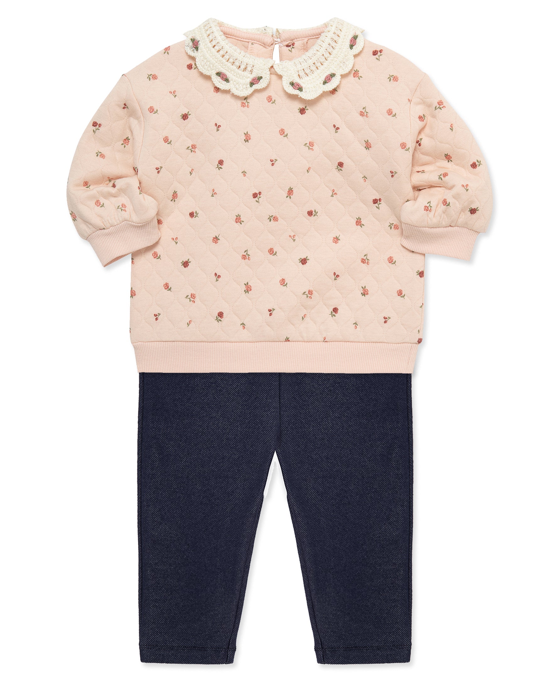 Rose 2-Piece Sweatshirt Set (2T-4T) - Little Me