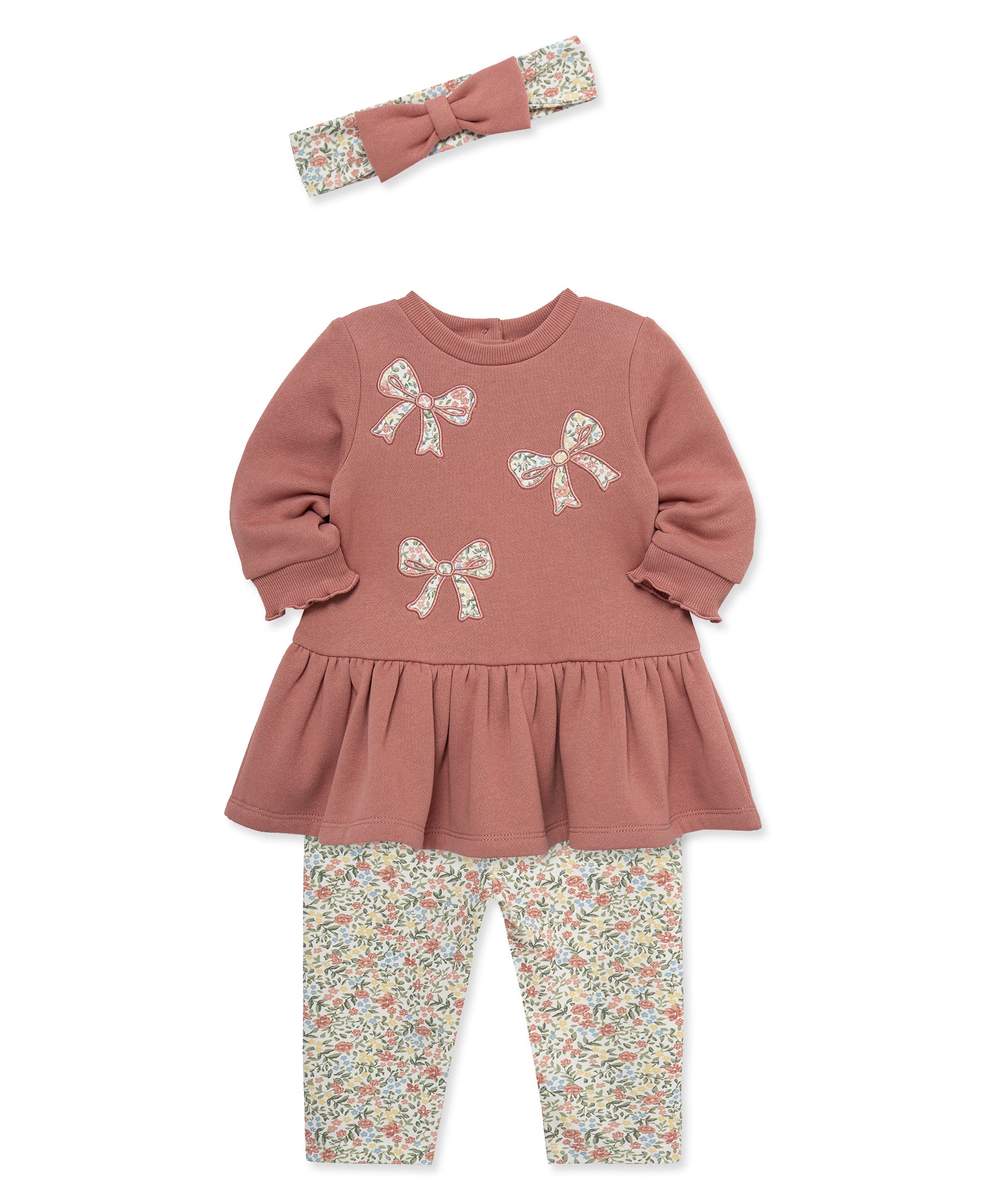 Bows Sweatshirt Dress Set (2T-4T) - Little Me