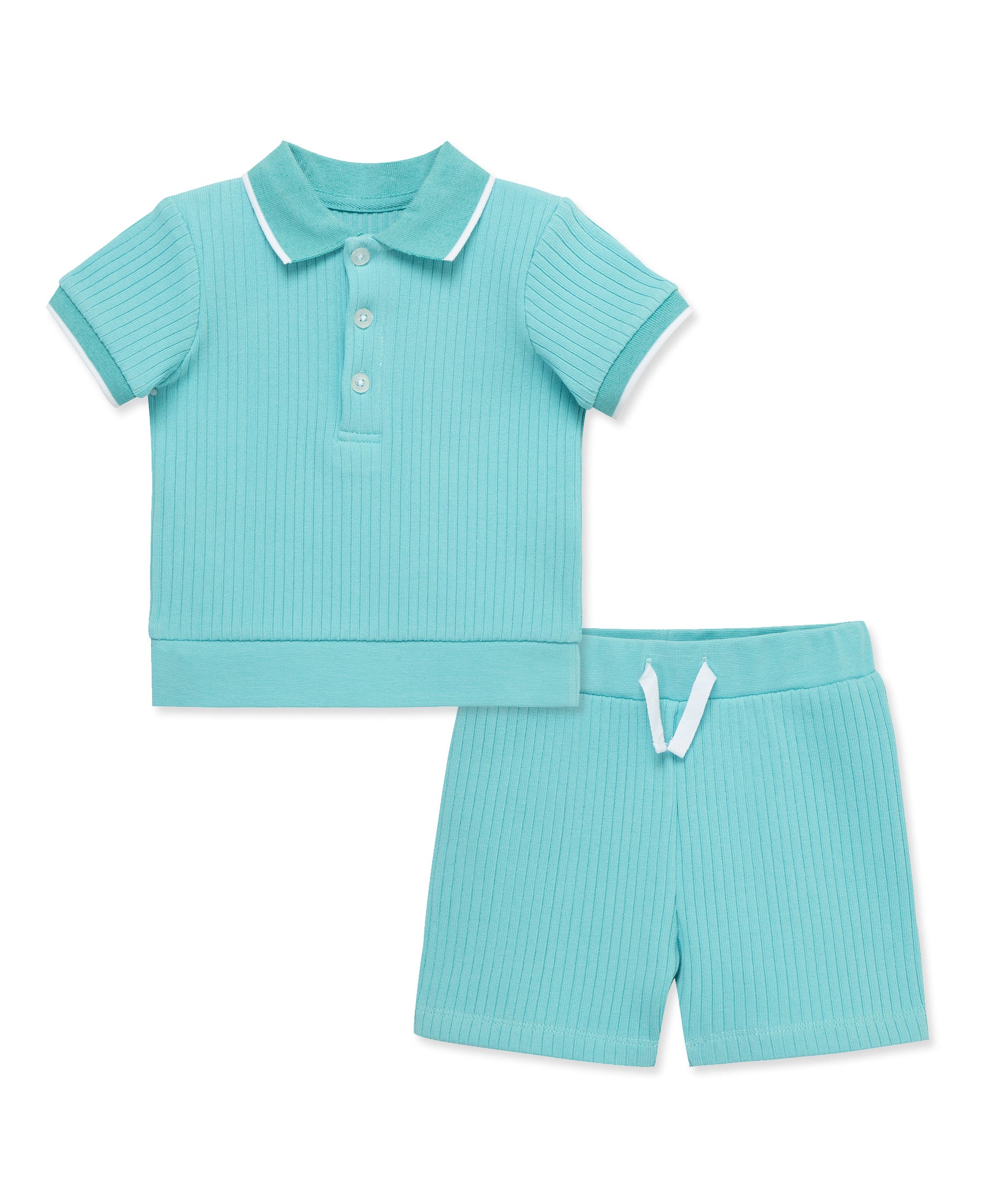 Aqua Polo 2-Piece Short Set (2T-4T) - Little Me
