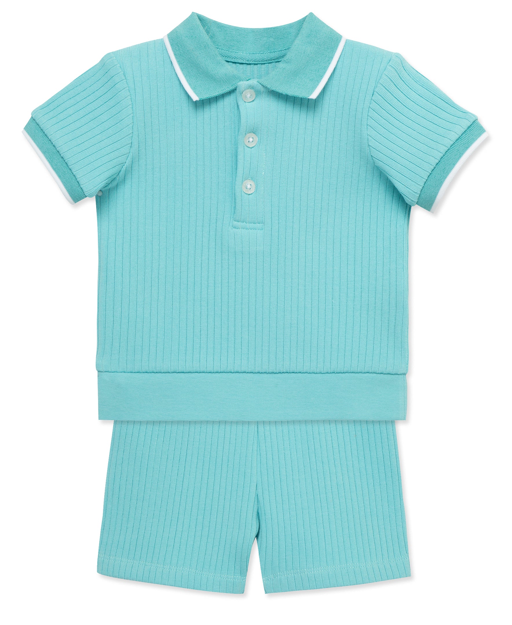 Aqua Polo 2-Piece Short Set (2T-4T) - Little Me