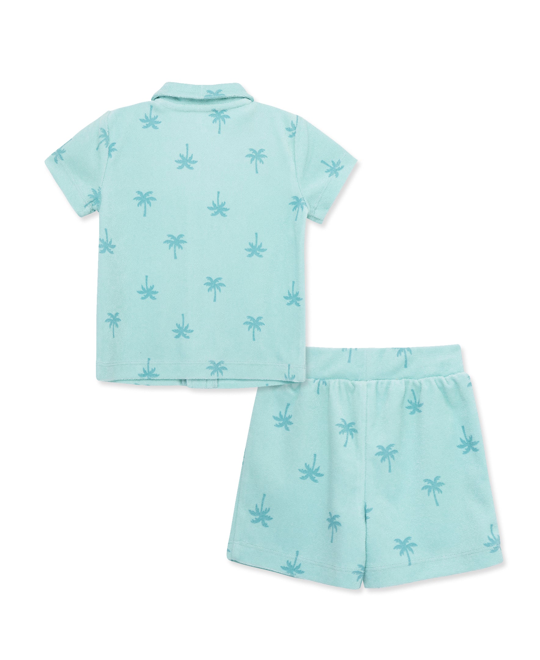 Palm Tree Terry Short Set (2T-4T) - Little Me