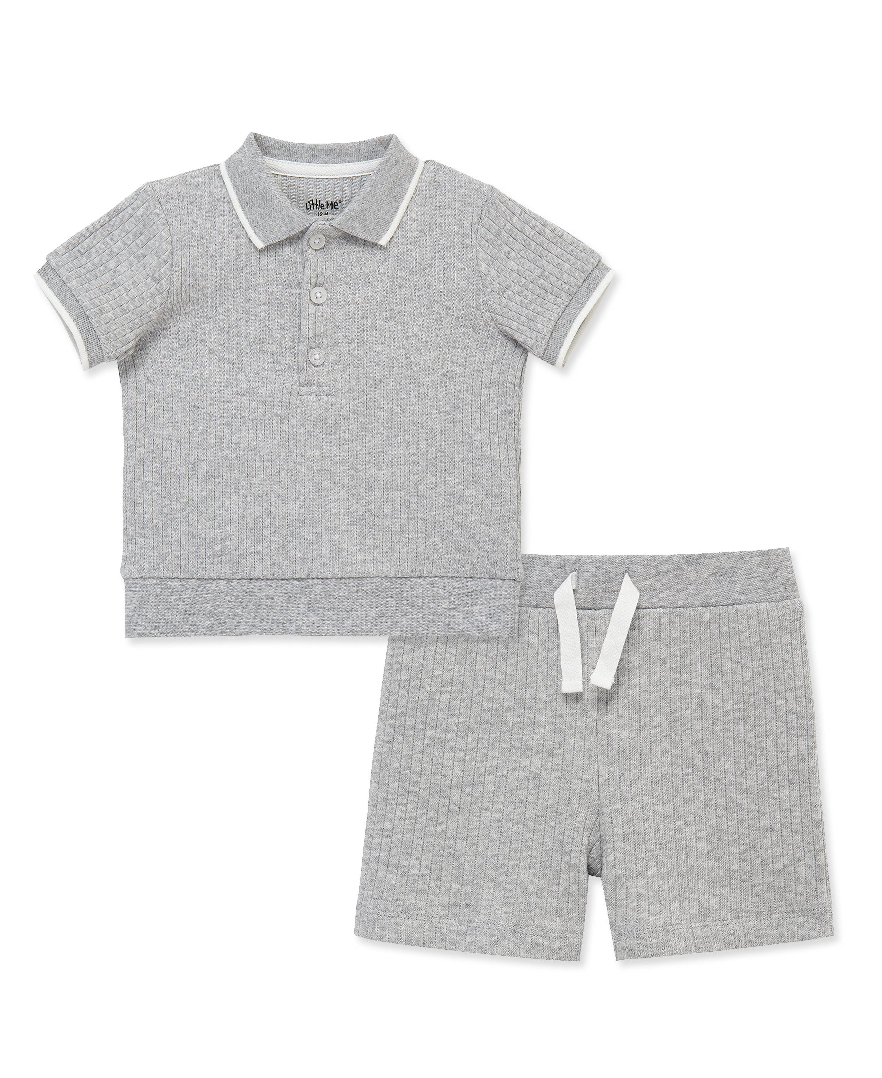 Heather Grey 2-Piece Short Set (12M-24M)