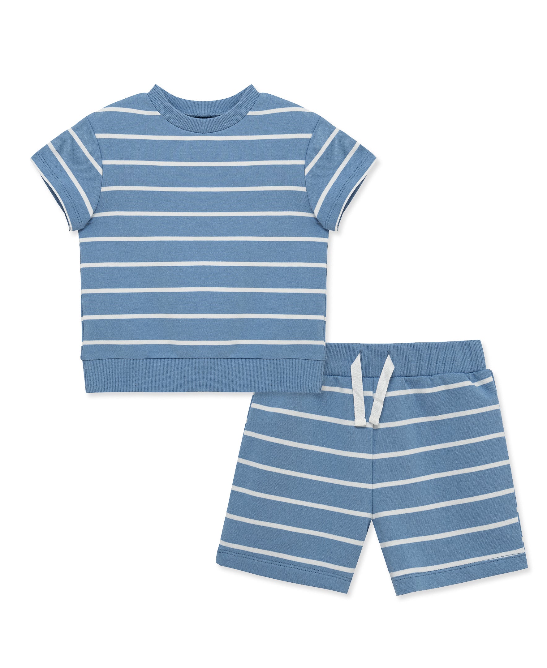Blue Stripe 2-Piece Short Set (2T-4T)