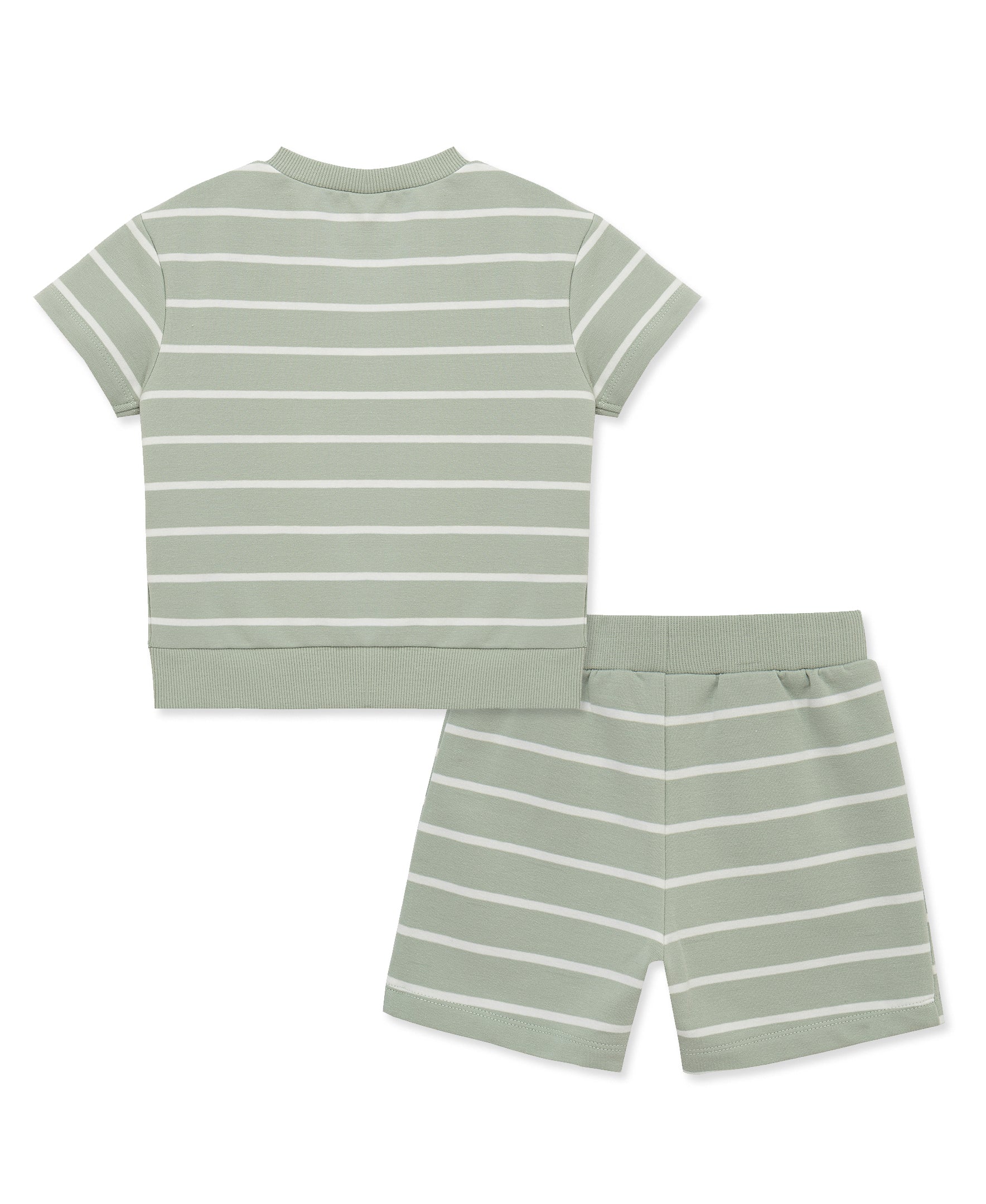 Green Stripe 2-Piece Short Set (2T-4T)