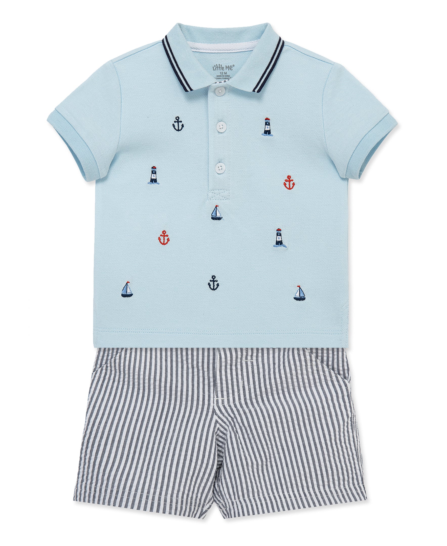 Nautical Polo Short Set (12M-24M) - Little Me