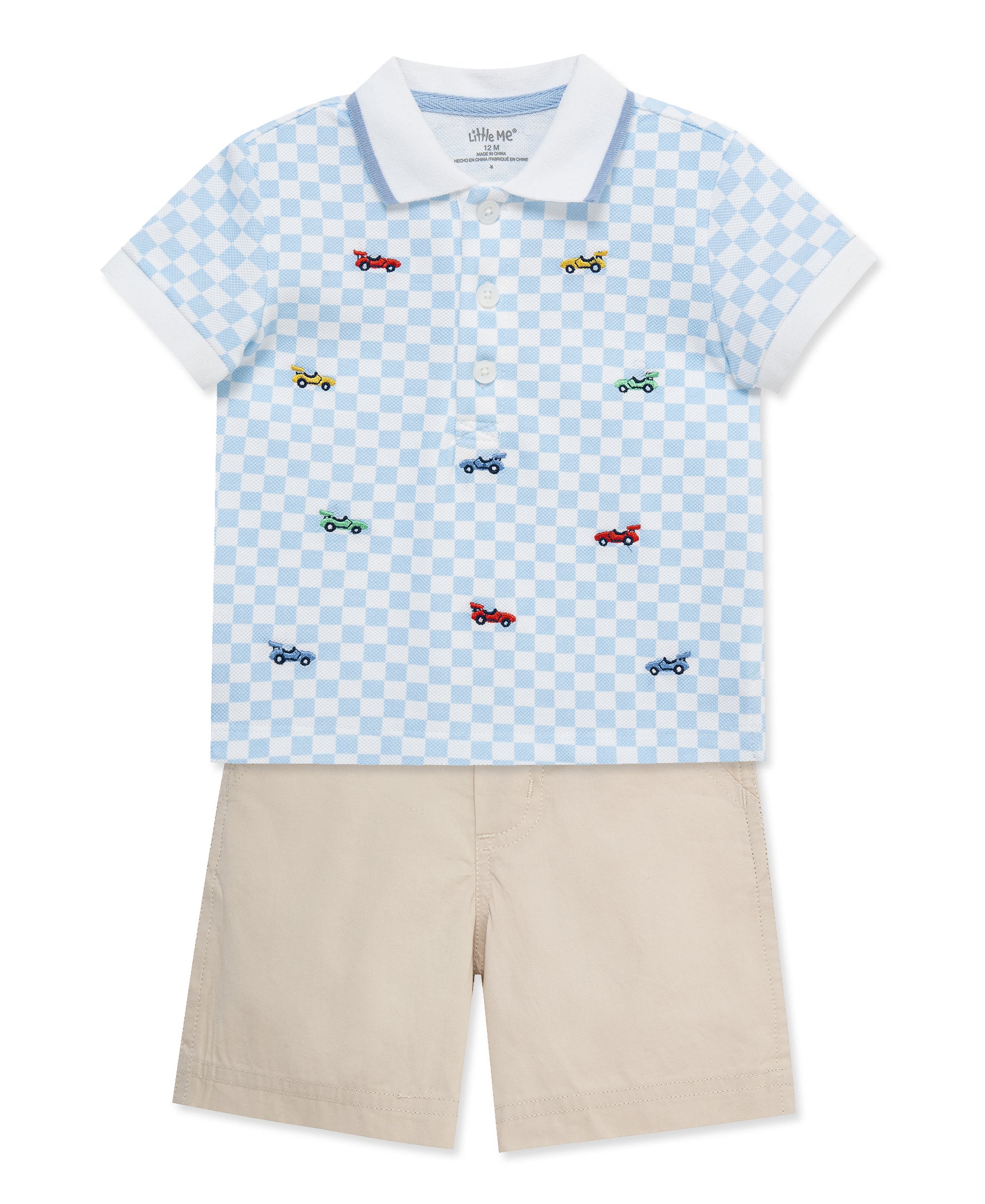Race Car Polo Short Set (12M-24M) - Little Me