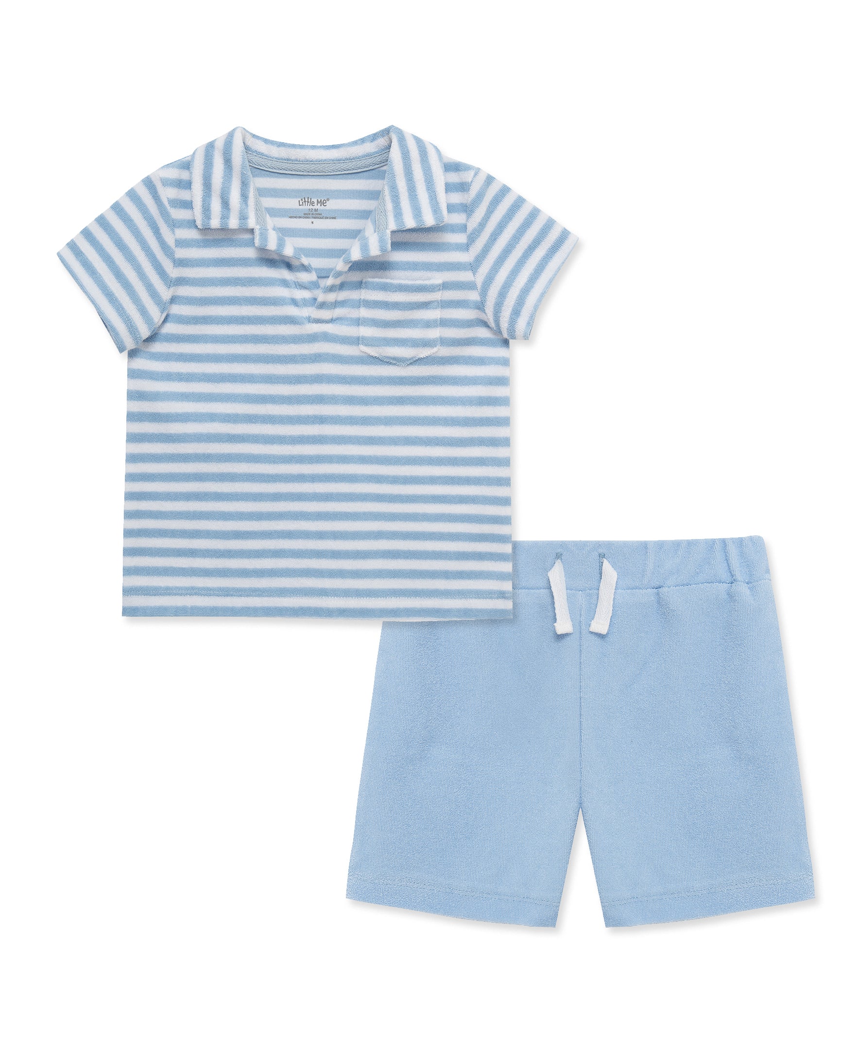 Stripe Terry Short Set (12M-24M) - Little Me