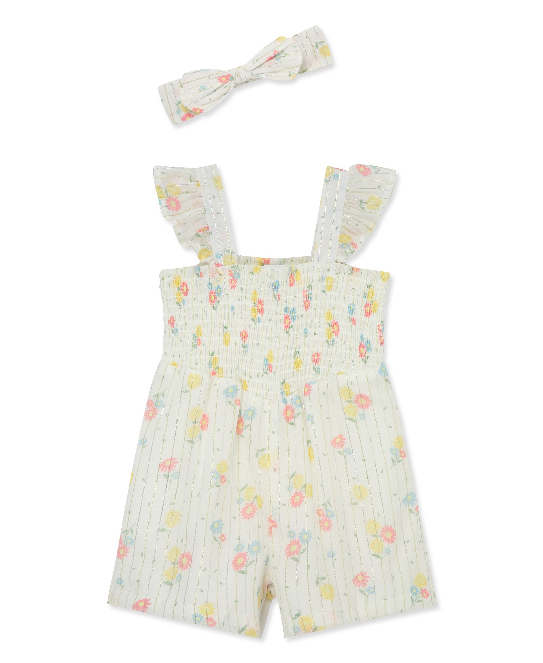 Daisy Woven Romper & Headband (2T-4T) - Little Me