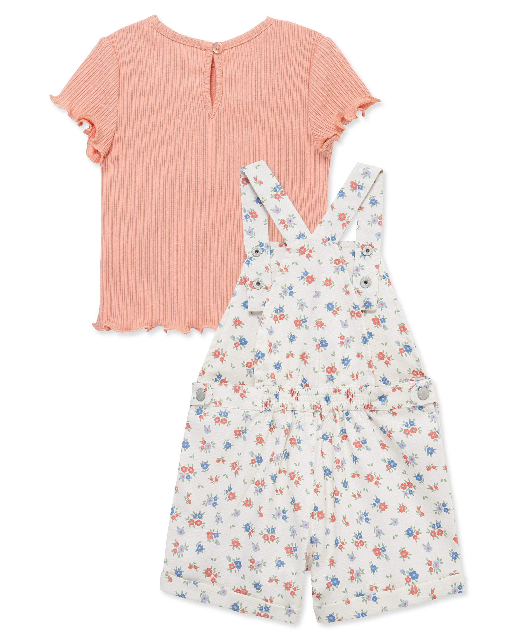 Multi Floral Woven Shortall Set (12M-24M)