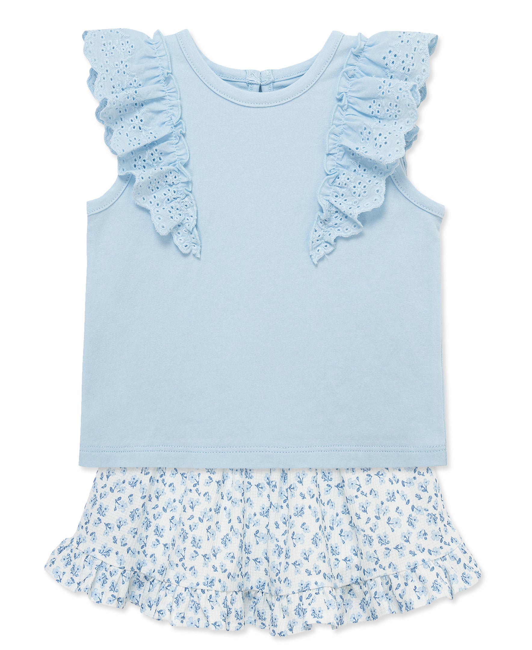 Blue Ditsy Fashion Skort Set (12M-24M)